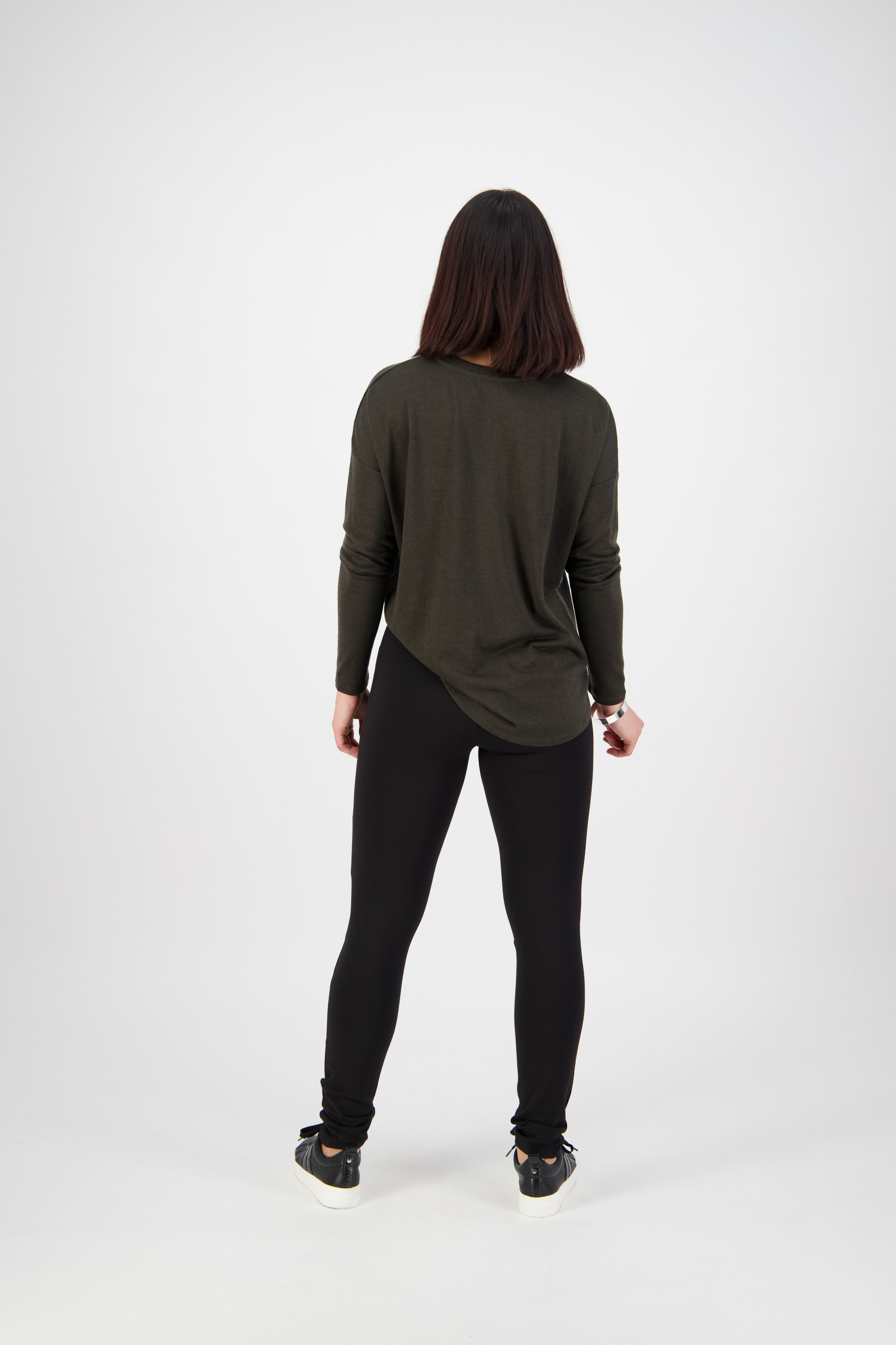 12106 Black - Skinny Leg Full Length Ponti Pull-On - Vassalli