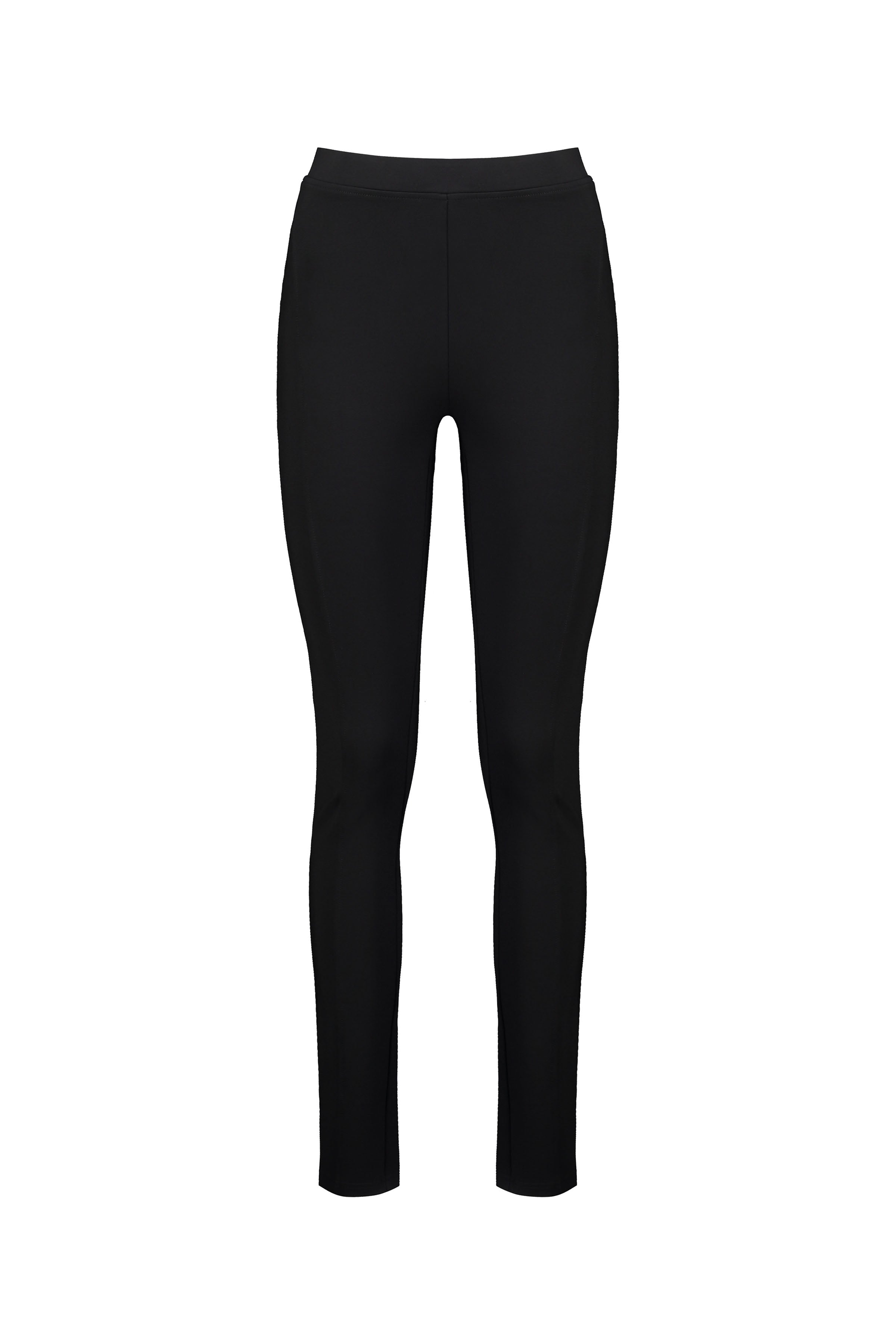 12106 Black - Skinny Leg Full Length Ponti Pull-On - Vassalli