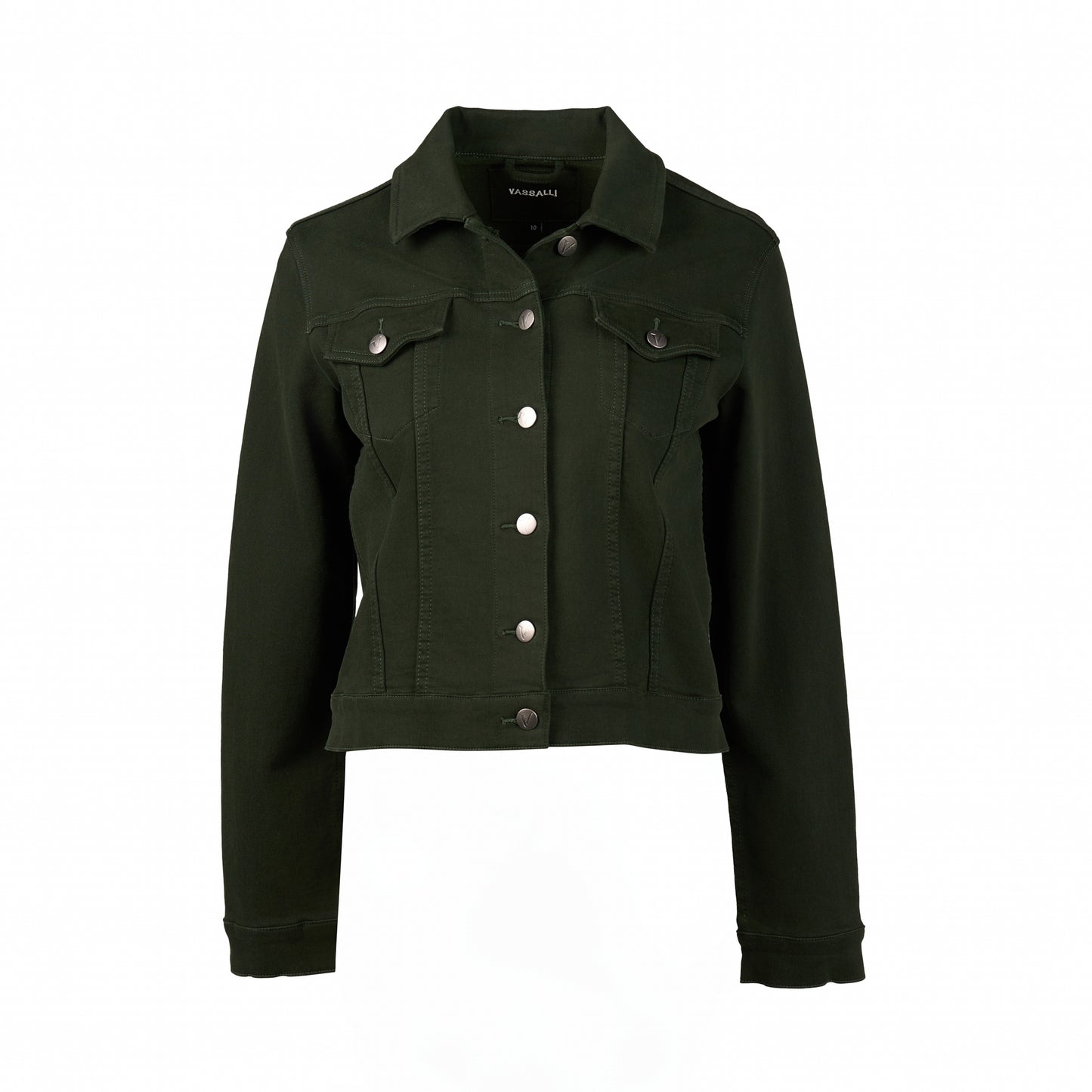 2053K Forest - Knit Denim Button Up Jacket