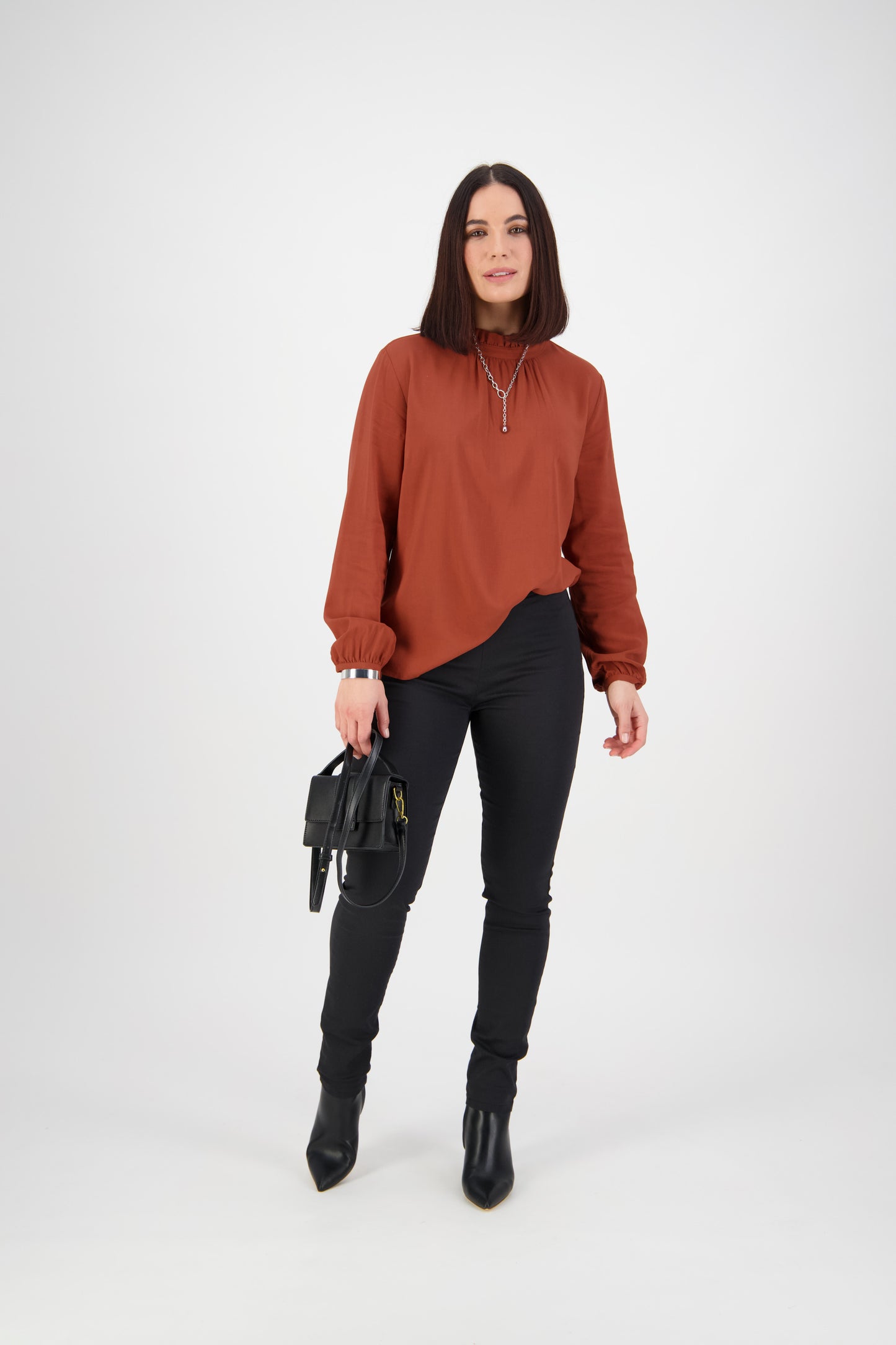 230D Black - Skinny Leg Full Length Spray on Pull On - Vassalli