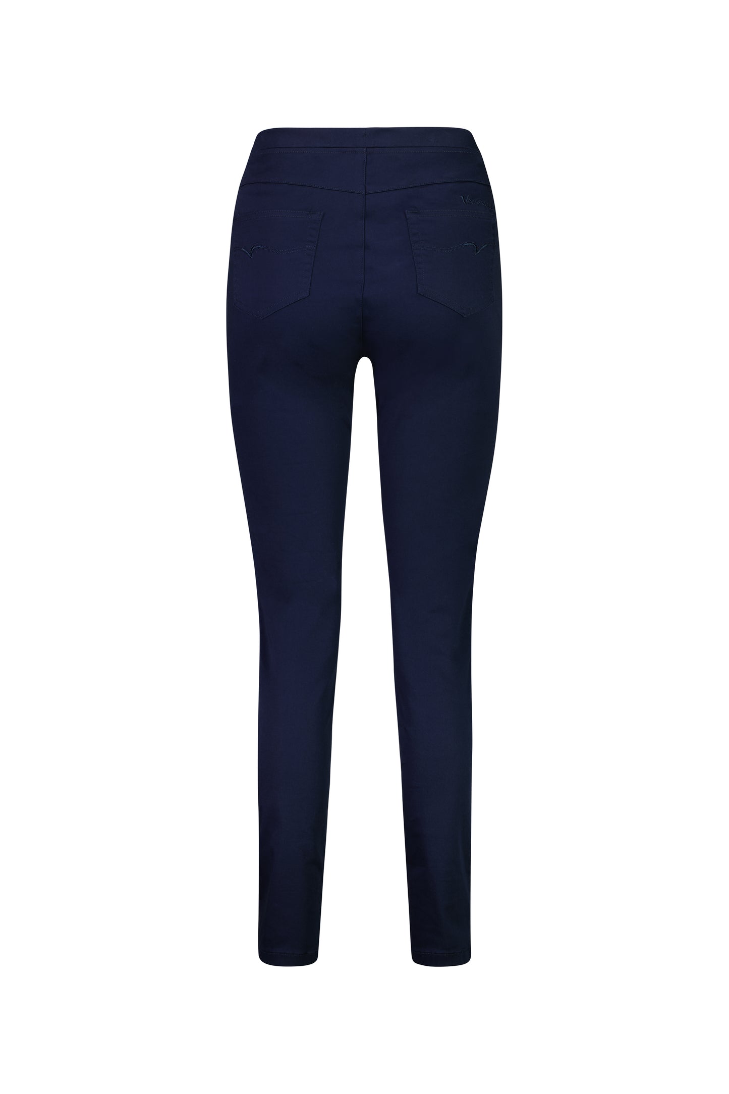 230LW Navy - Plain Skinny Leg Full Length Lightweight Pull On - Vassalli