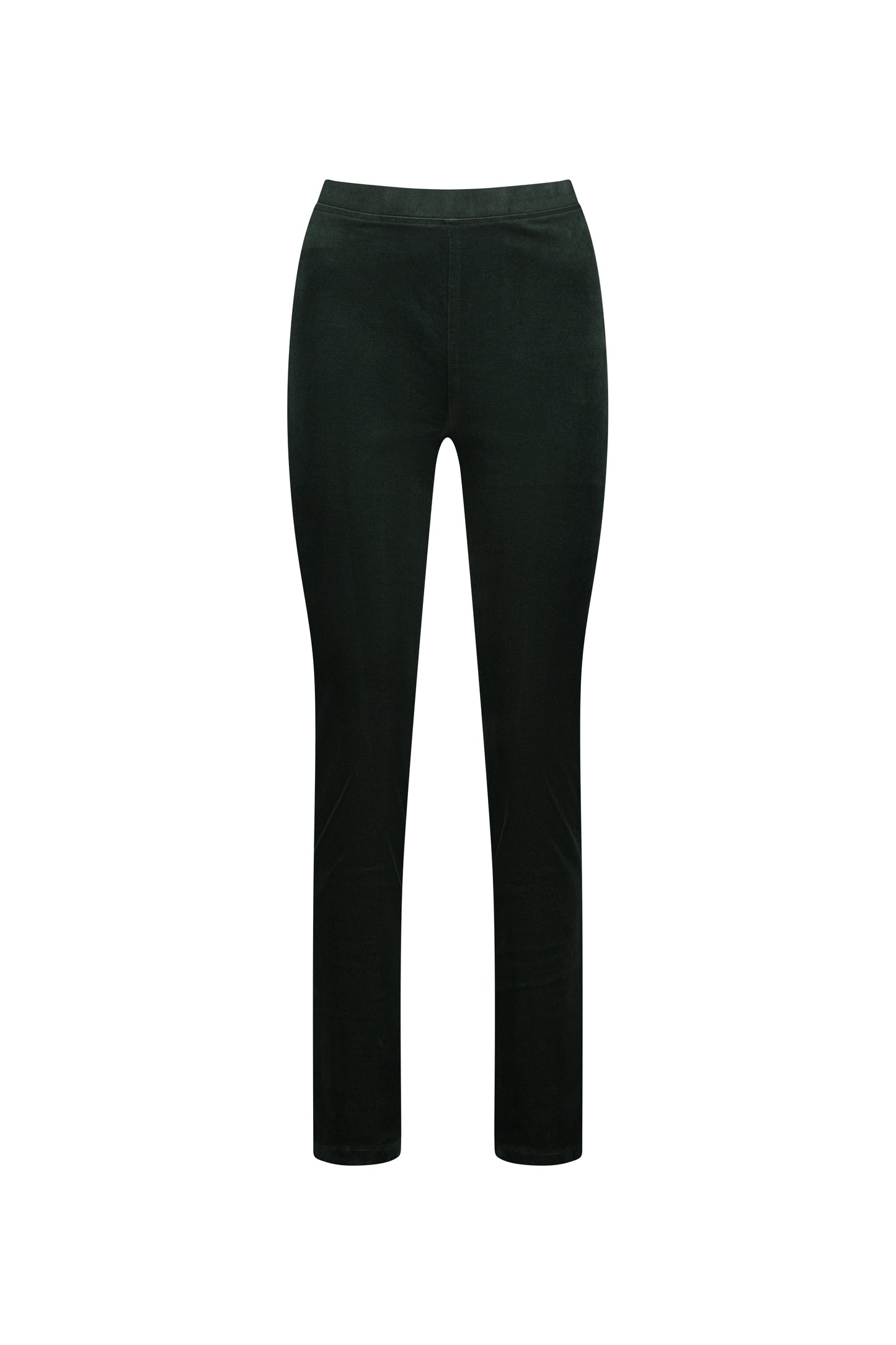 230M Olive - Skinny Leg Full Length Pinwale Cord Pull On - Vassalli