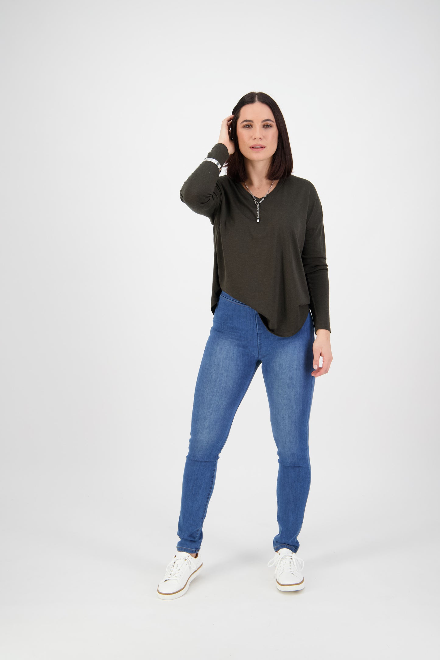 230 New Blue - Skinny Leg Full Length Denim Pull On