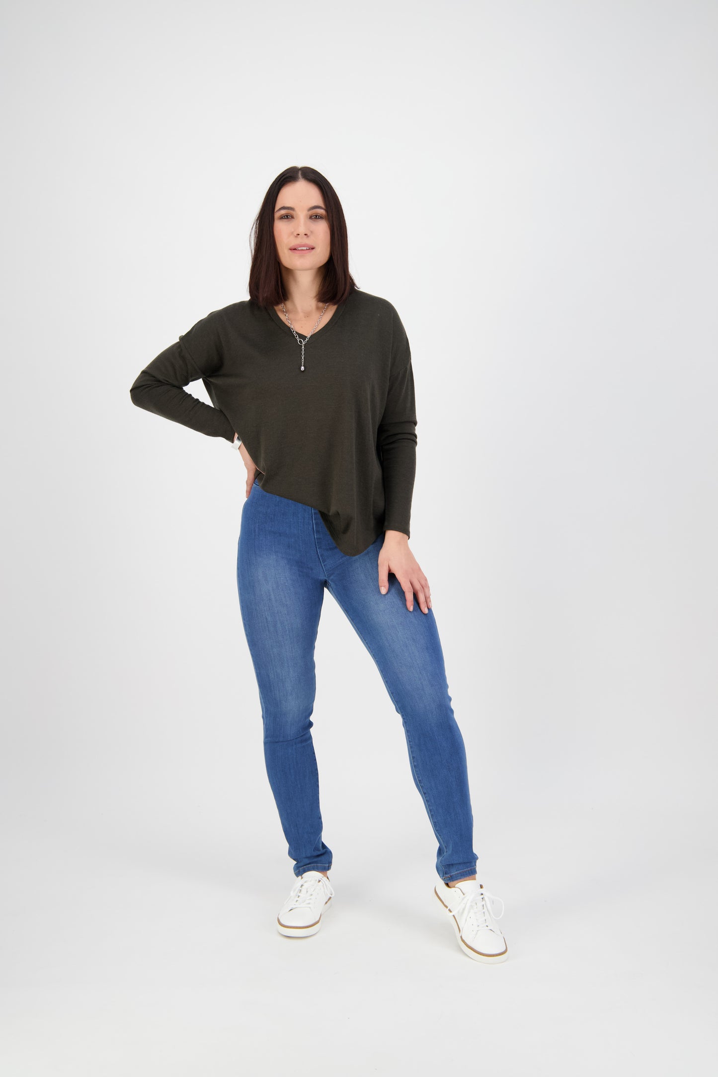230 New Blue - Skinny Leg Full Length Denim Pull On