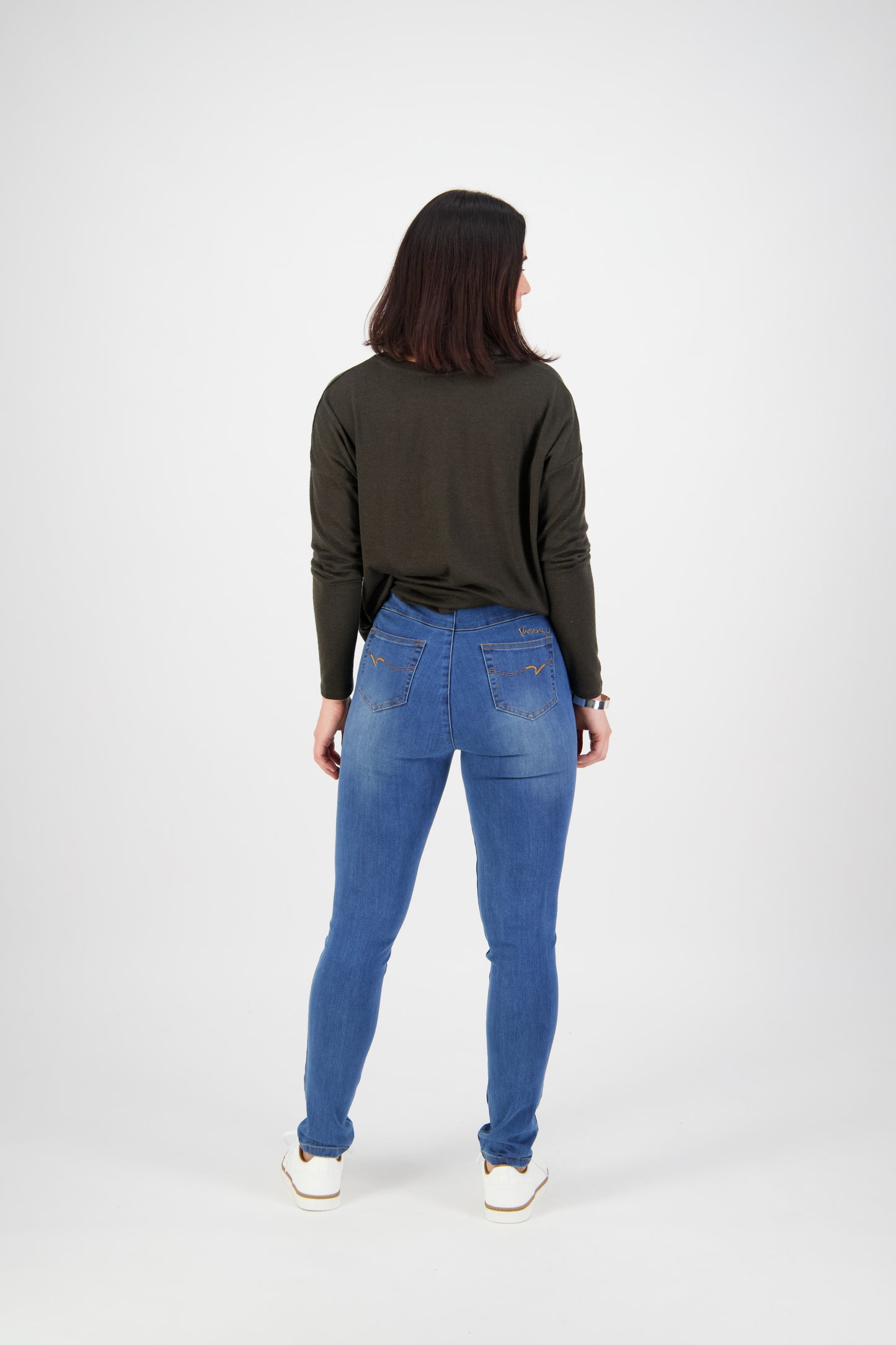 230 New Blue - Skinny Leg Full Length Denim Pull On