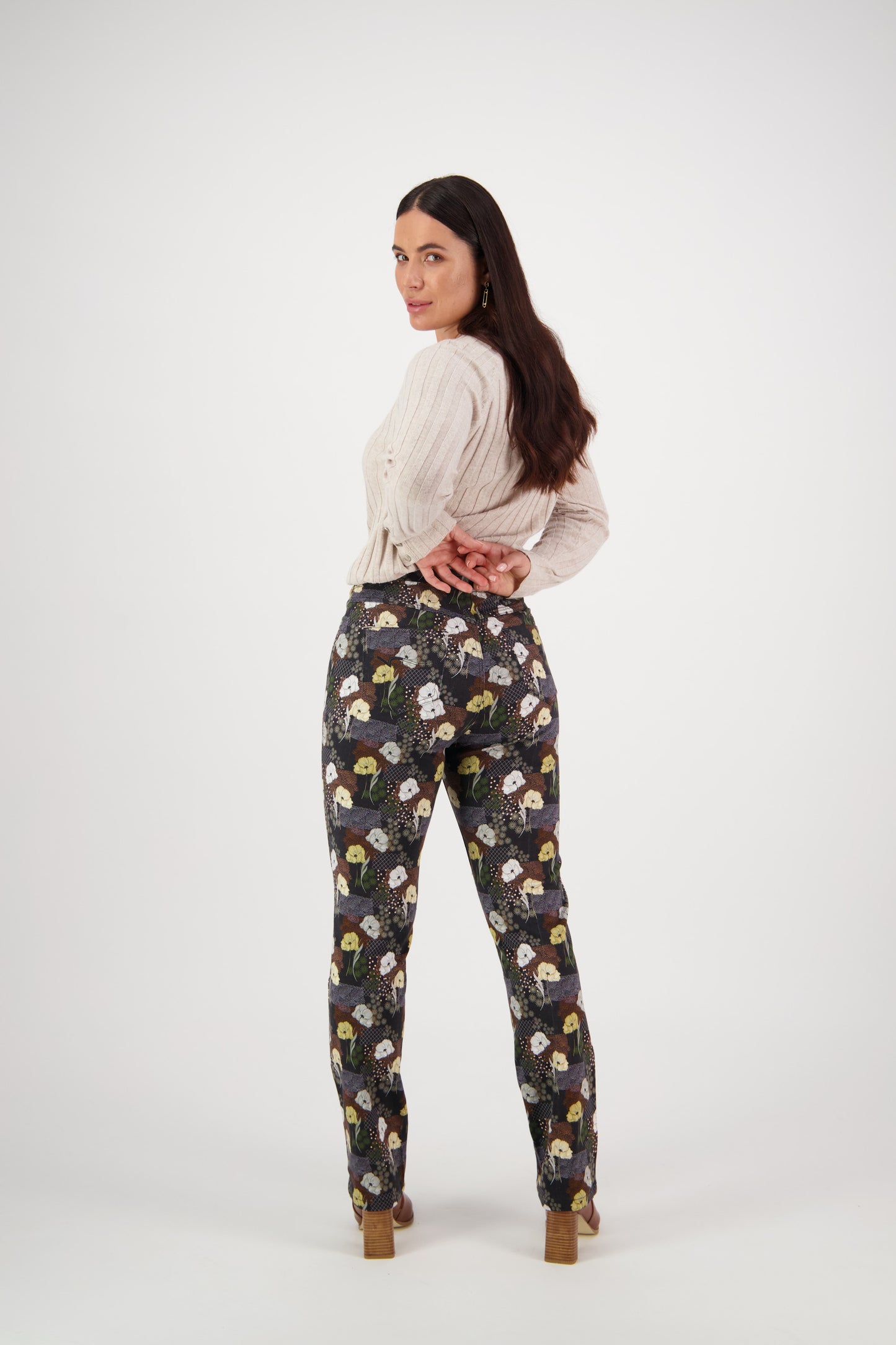 234A Karma - Slim Leg Full Length Printed Pull On - Vassalli