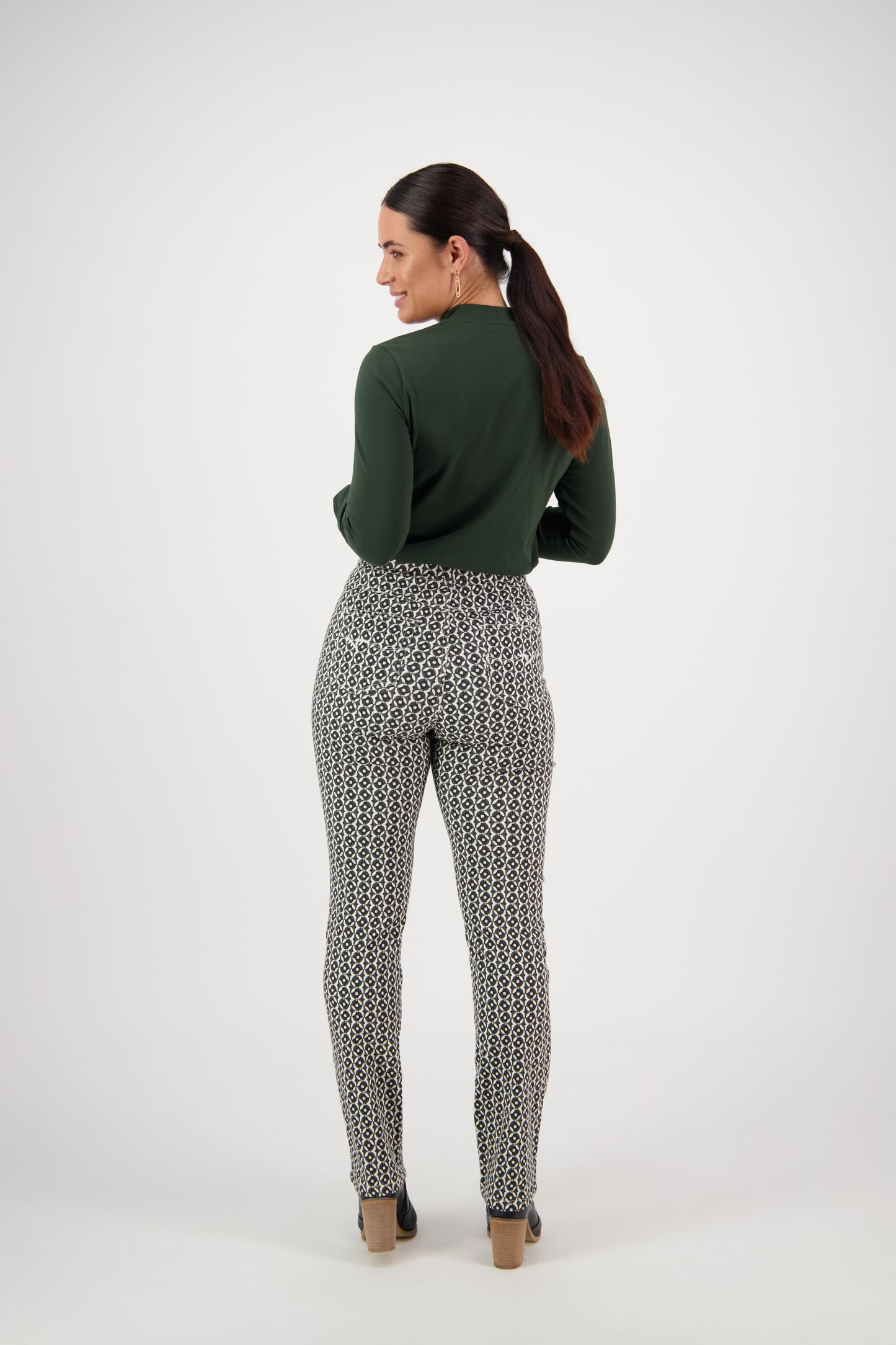 234A Vault - Slim Leg Full Length Printed Pull On - Vassalli