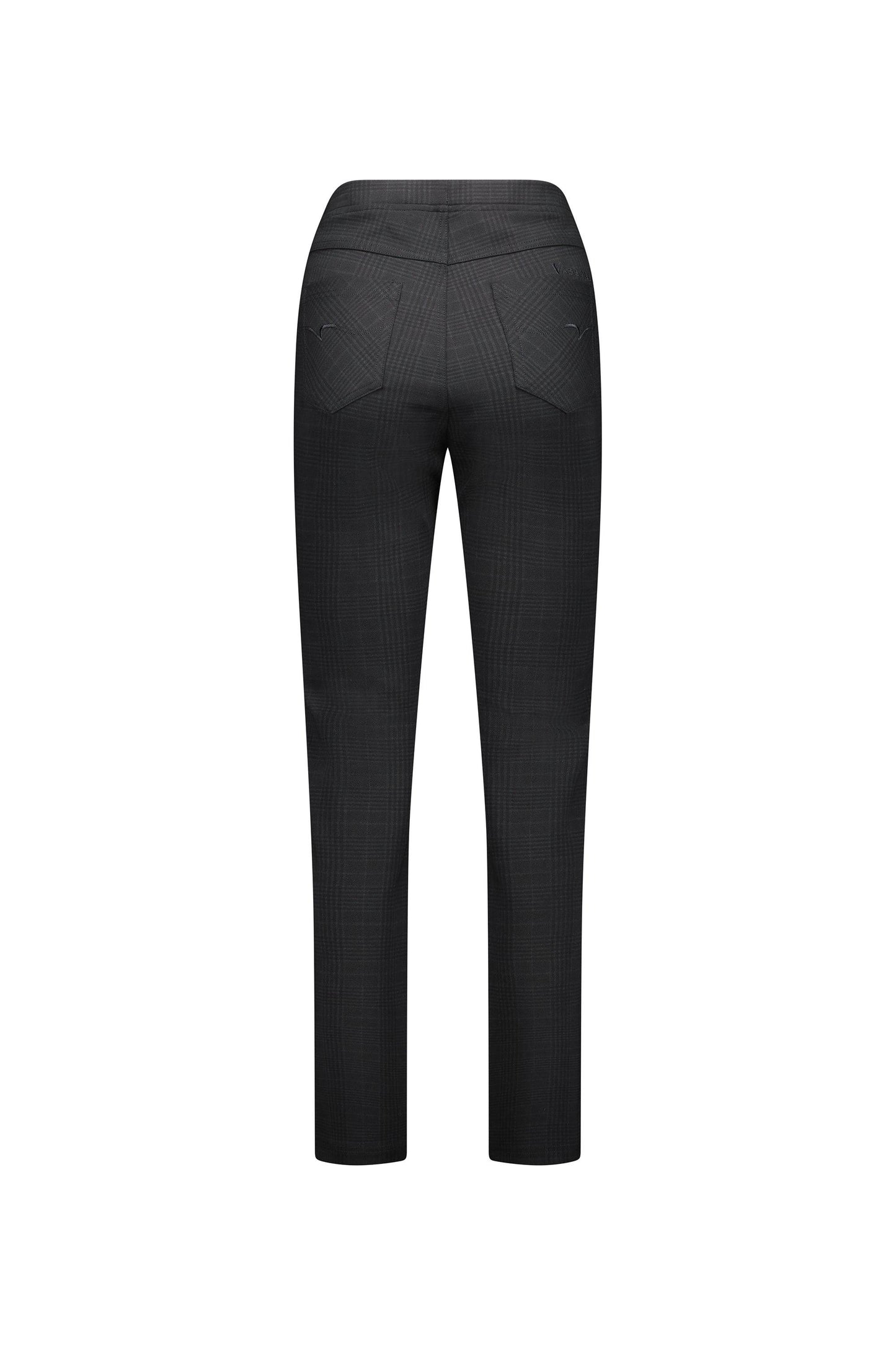 234 Albert - Slim Leg Full Length Printed Ponti Pull-On - Vassalli