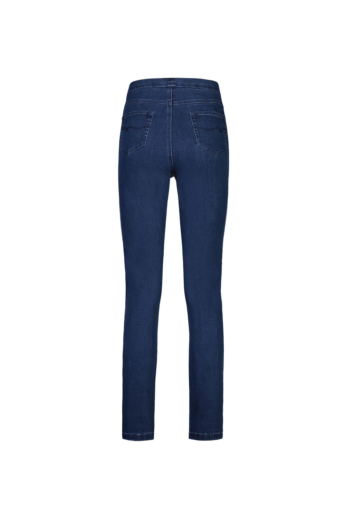 234DN Blue Denim - Slim Leg Full Length Denim Pull-On - Vassalli