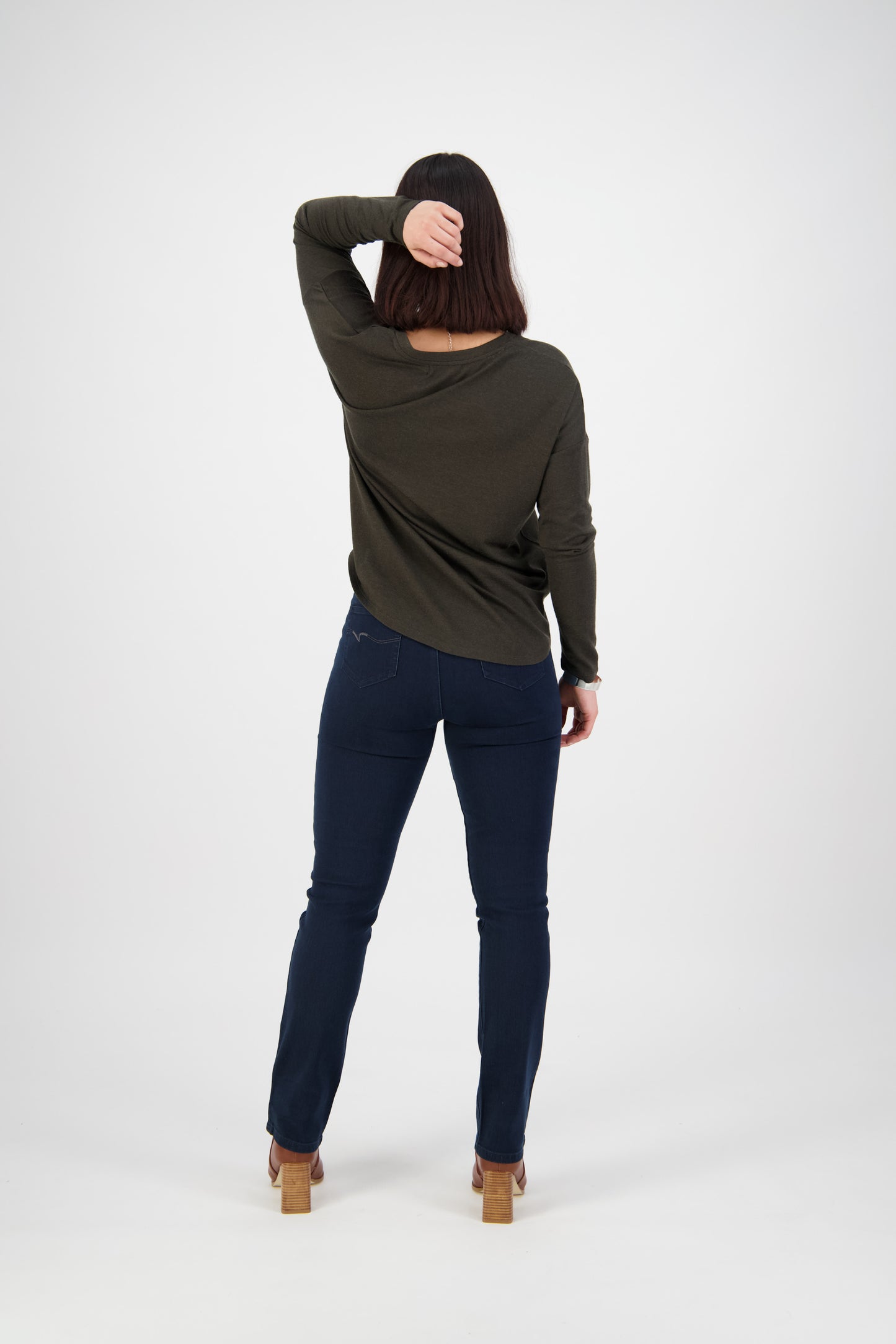 234DN Indigo Denim - Slim Leg Full Length Denim Pull On - Vassalli