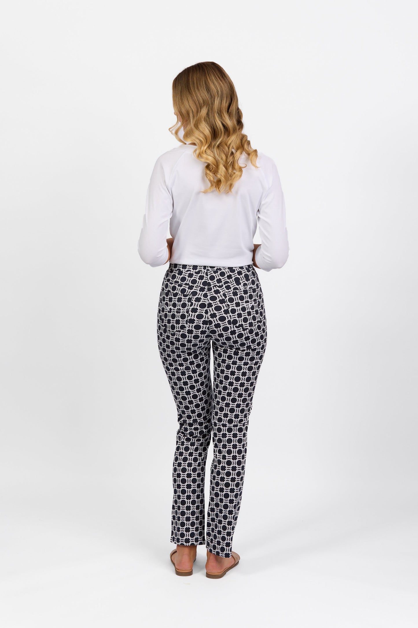 234LW Arlo - Printed Slim Leg Full Length Lightweight Pull On