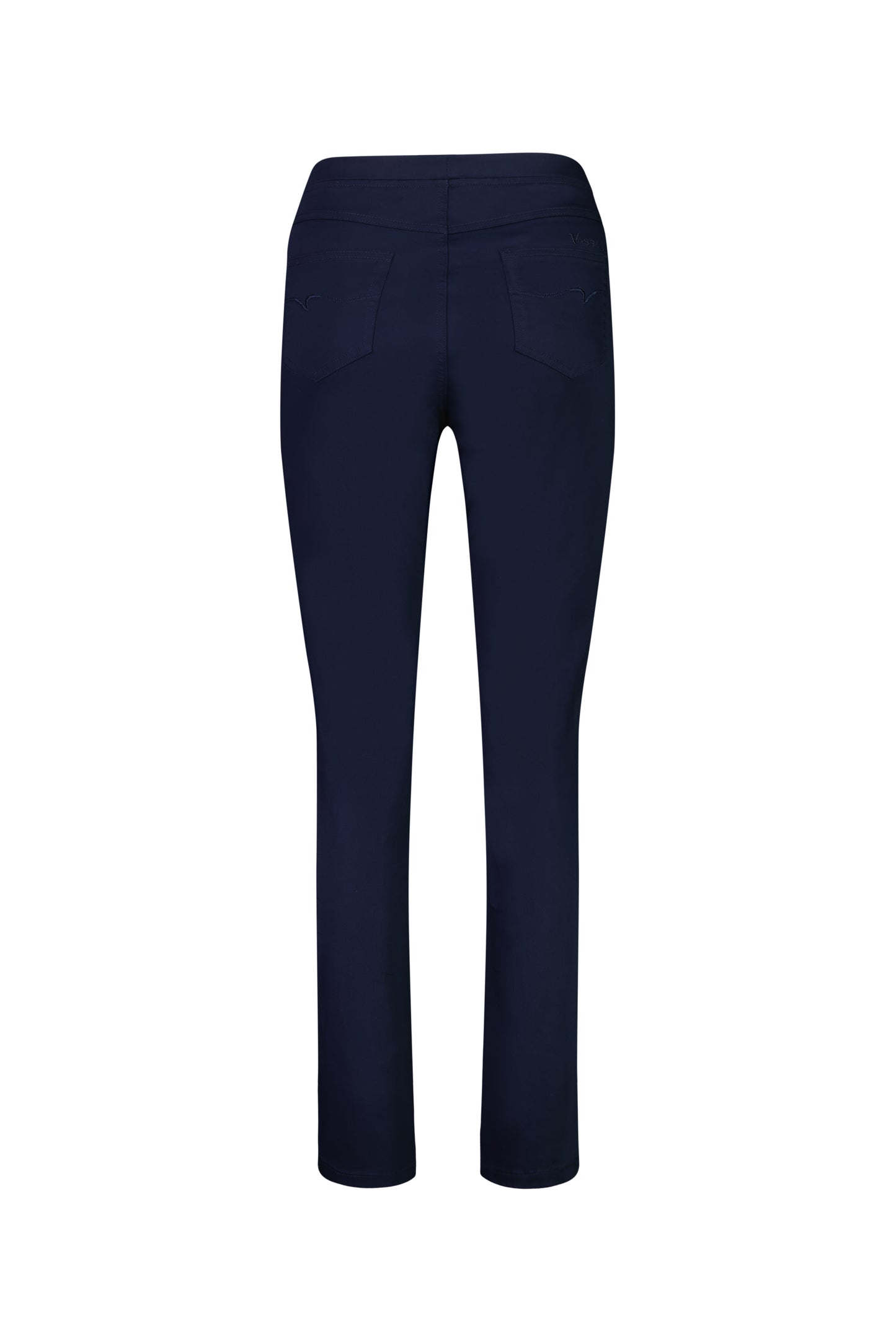 234LW Navy - Plain Slim Leg Full Length Lightweight Pull On