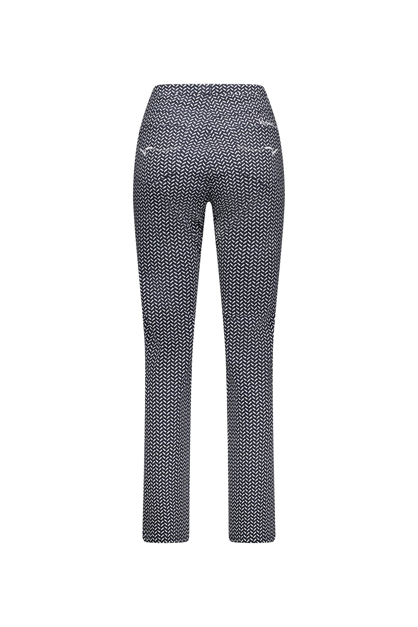 234LW Nori - Printed Slim Leg Full Length Lightweight Pull On - Vassalli