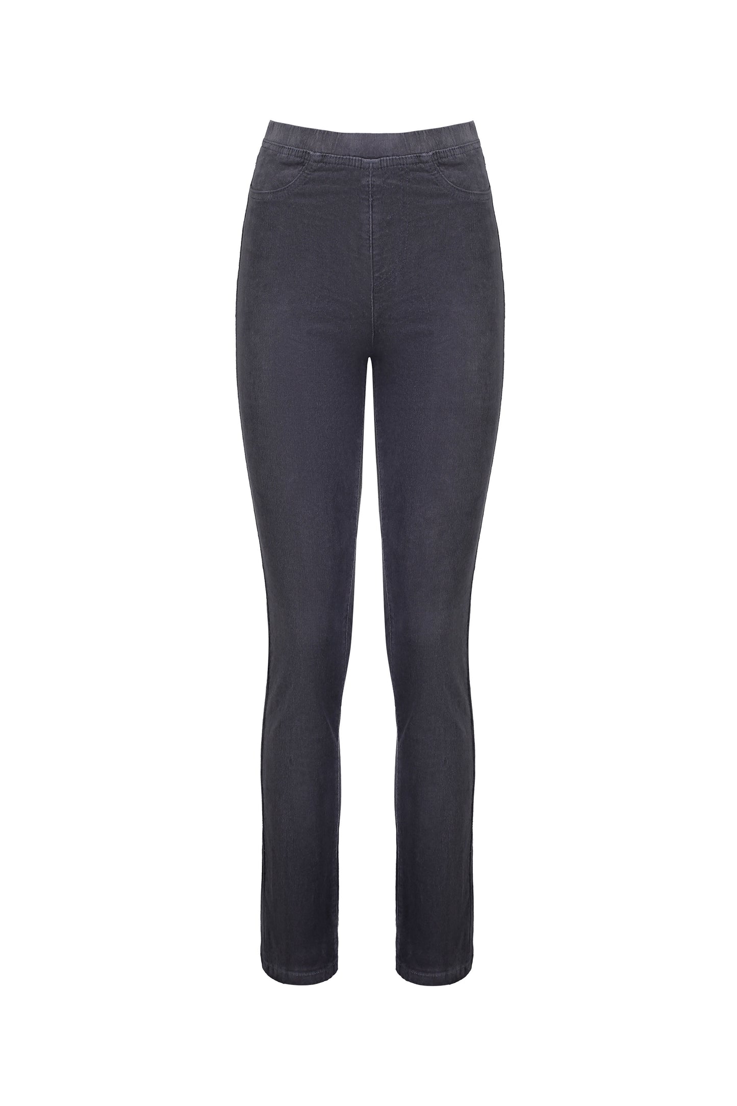 234M Graphite - Slim Leg Full Length Cord Pull On - Vassalli