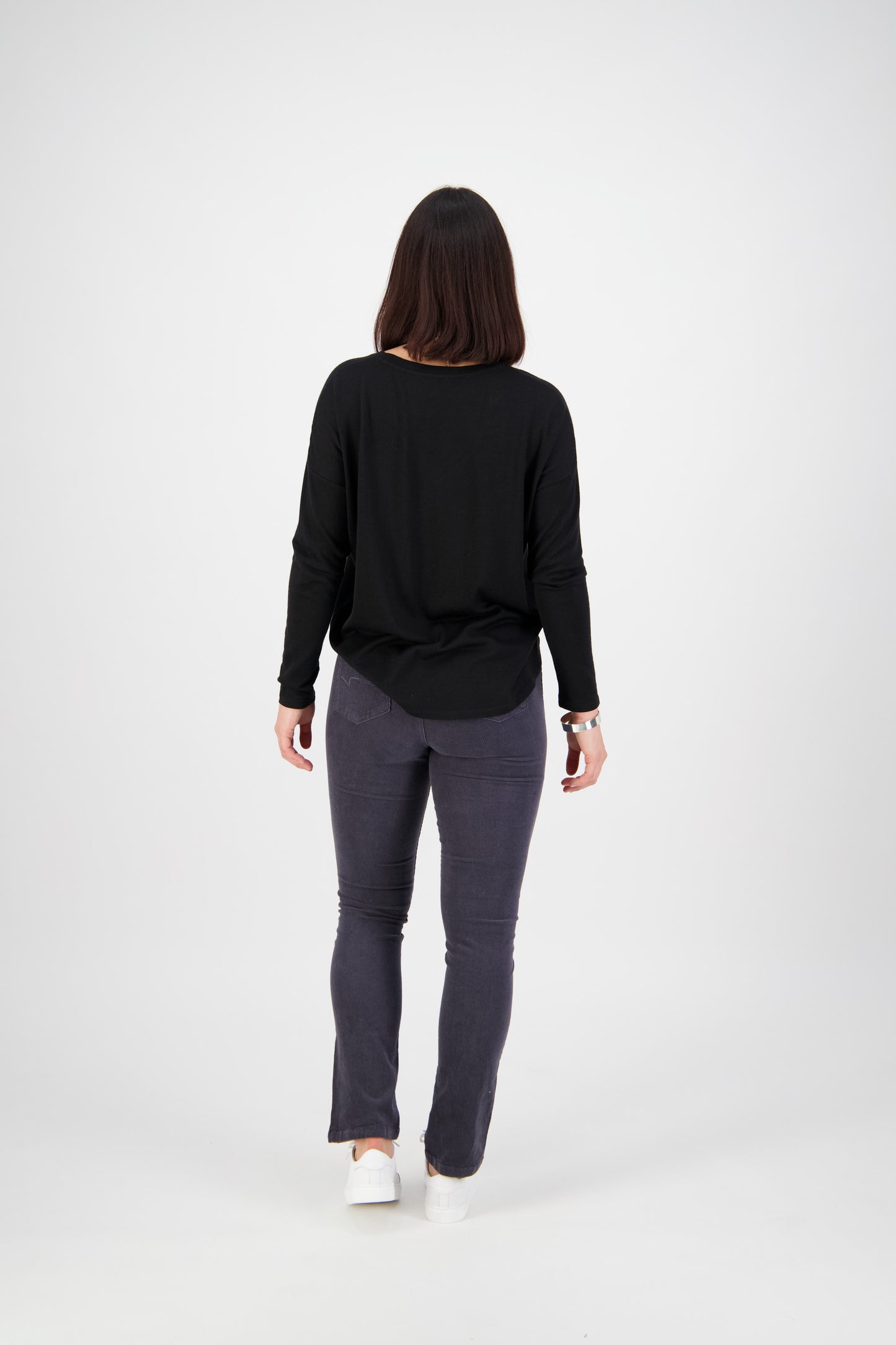 234M Graphite - Slim Leg Full Length Cord Pull On - Vassalli