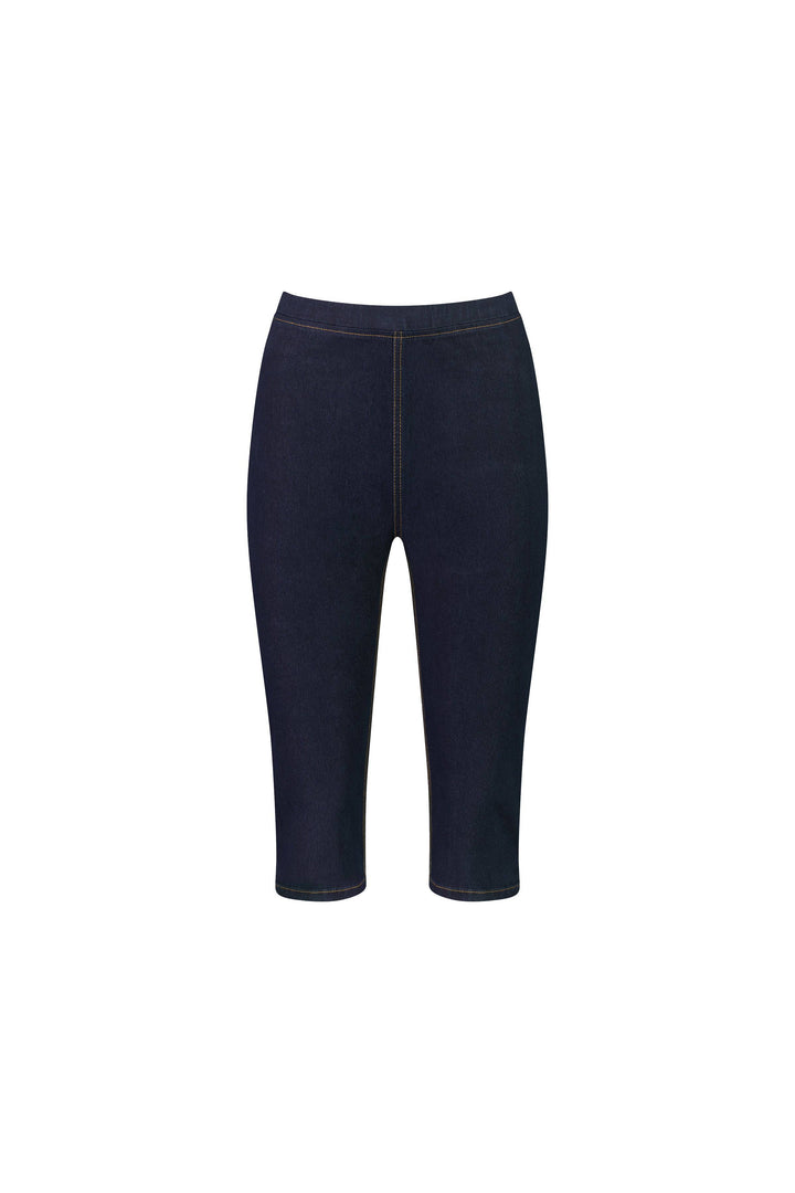 261CS Indigo Denim - Skinny Leg 3/4 Length Contrast Stitch Denim Pull-On - Vassalli