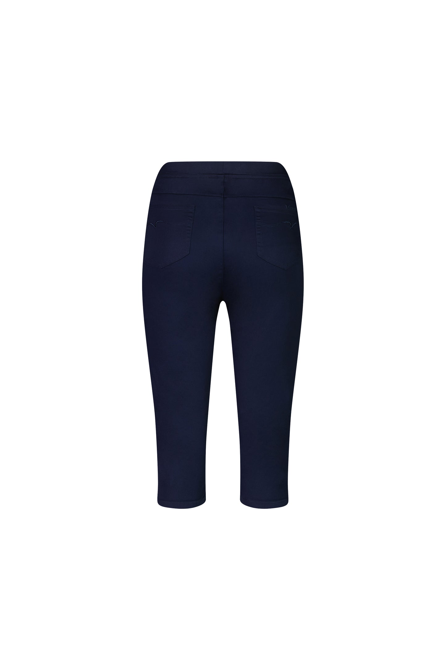 261LW Navy - Plain Skinny Leg 3/4 Length Lightweight Pull On