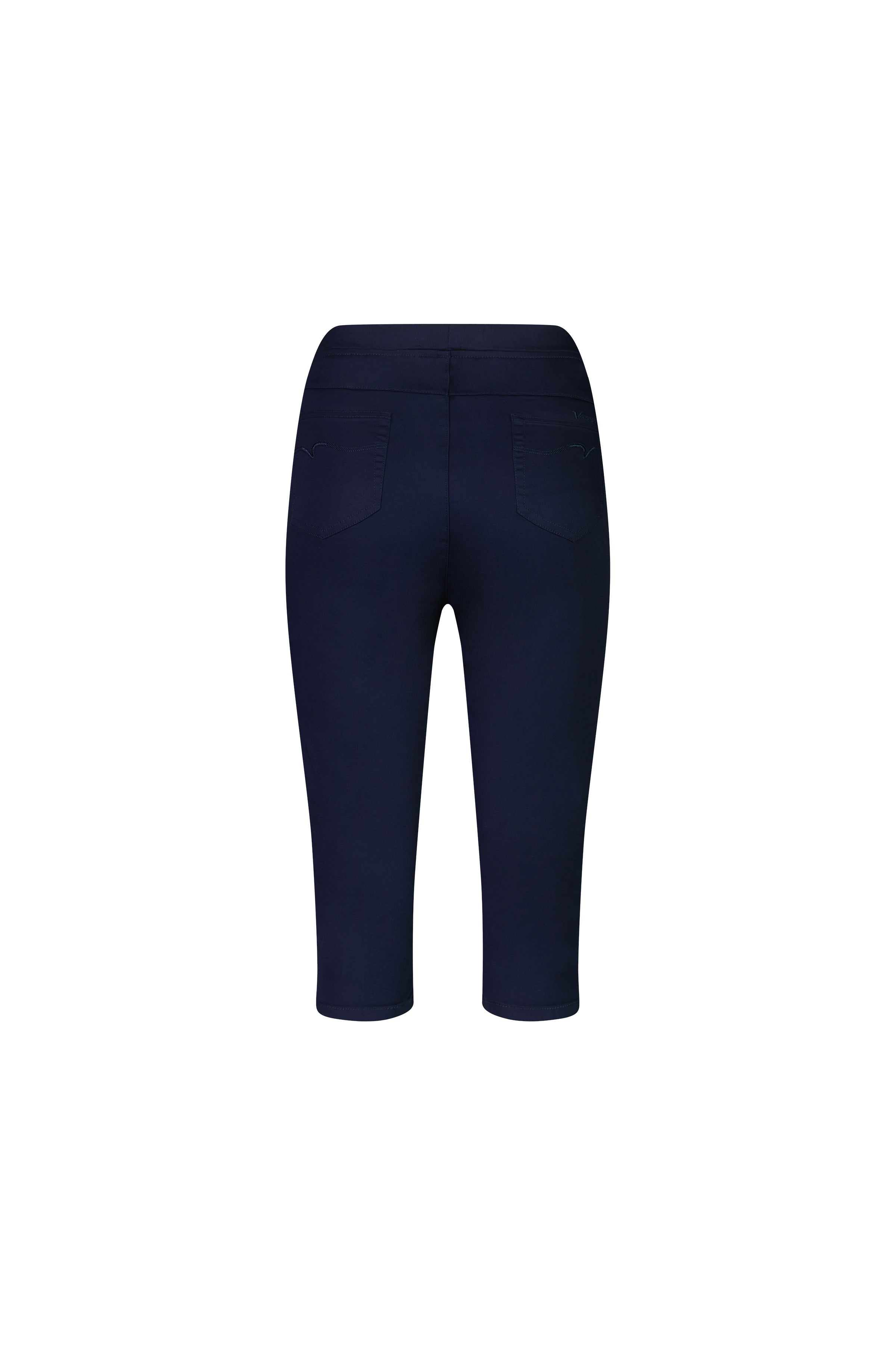 261LW Navy - Plain Skinny Leg 3/4 Length Lightweight Pull-On - Vassalli