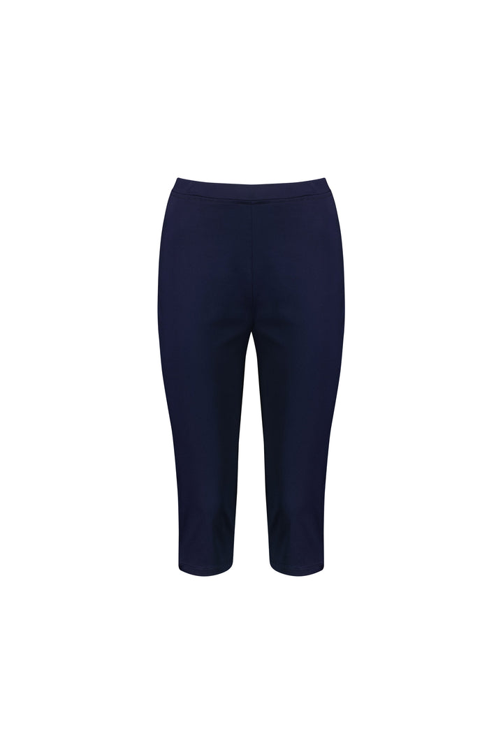 261LW Navy - Plain Skinny Leg 3/4 Length Lightweight Pull-On - Vassalli
