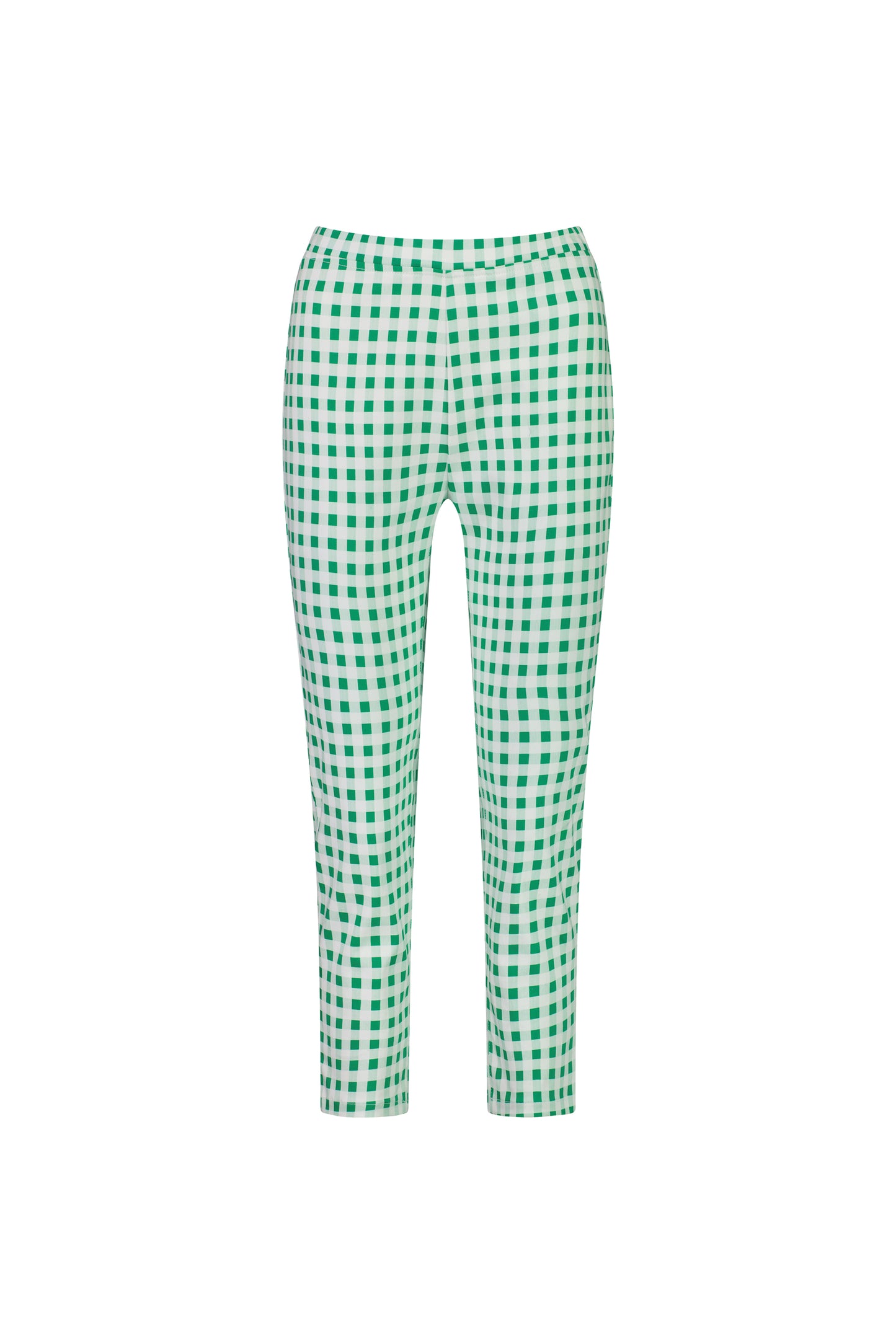 271LW Green Picnic - Printed Skinny Leg 7/8 Length Lightweight Pull On - Vassalli