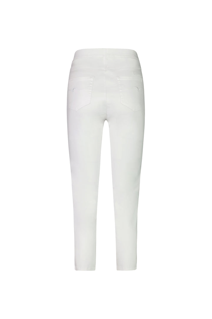271LW White - Plain Skinny Leg 7/8 Length Lightweight Pull-On - Vassalli