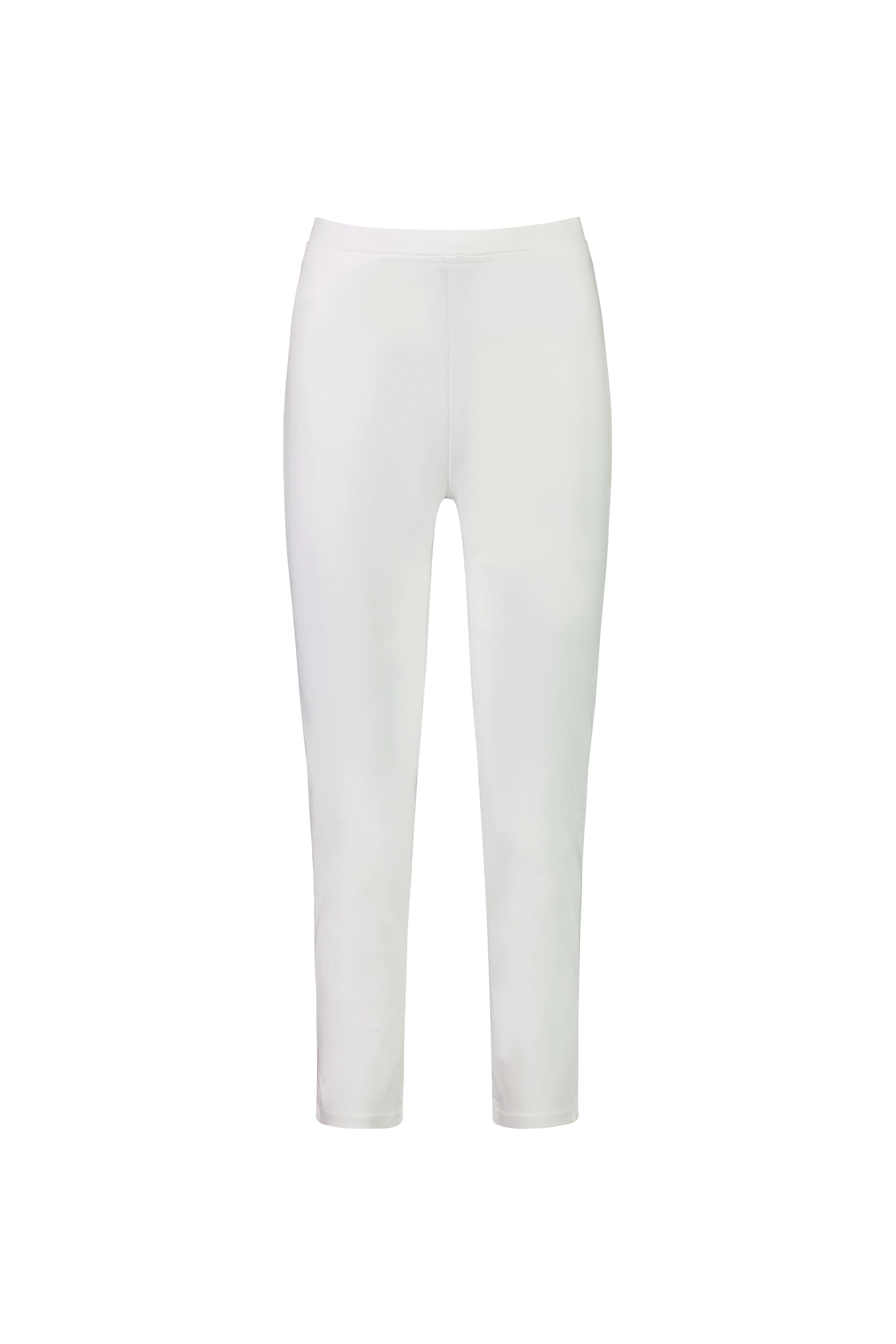 271LW White - Plain Skinny Leg 7/8 Length Lightweight Pull-On - Vassalli
