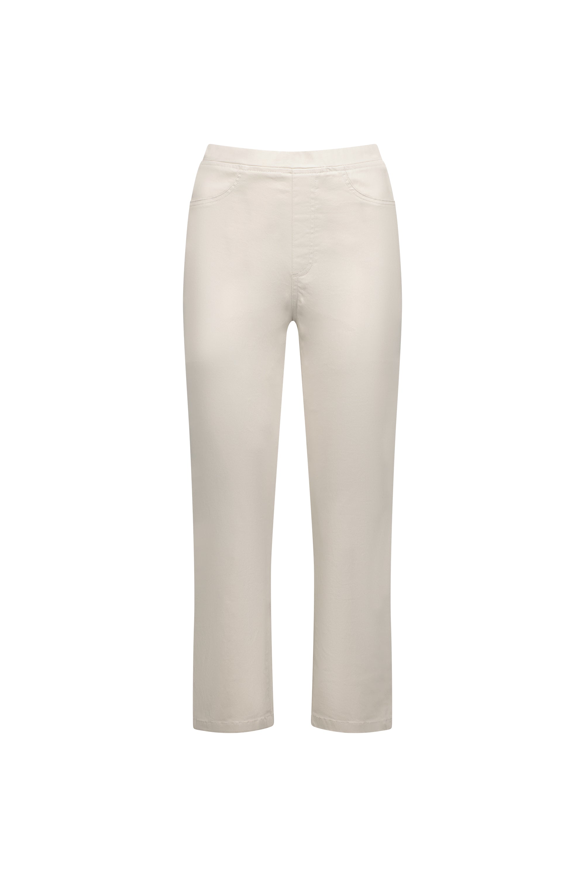 274LW Pumice - Plain Slim Leg 7/8 Length Lightweight Pull-On - Vassalli