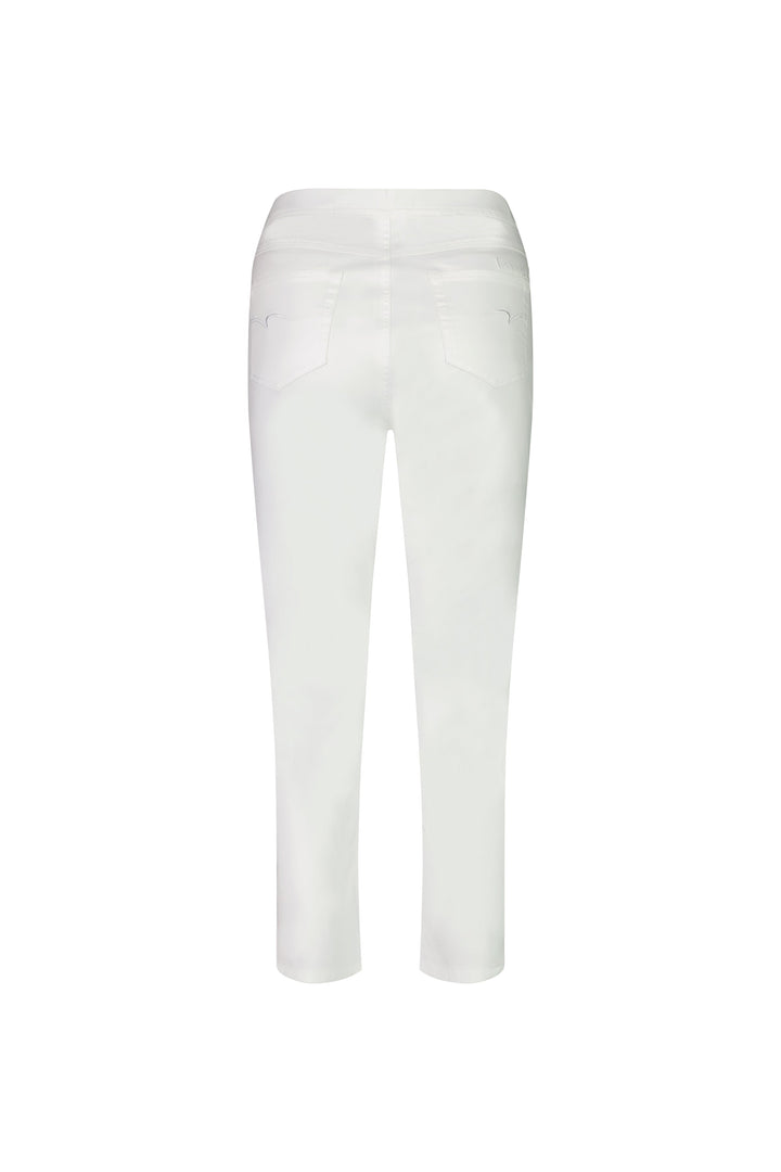 274LW White - Plain Slim Leg 7/8 Length Lightweight Pull-On - Vassalli