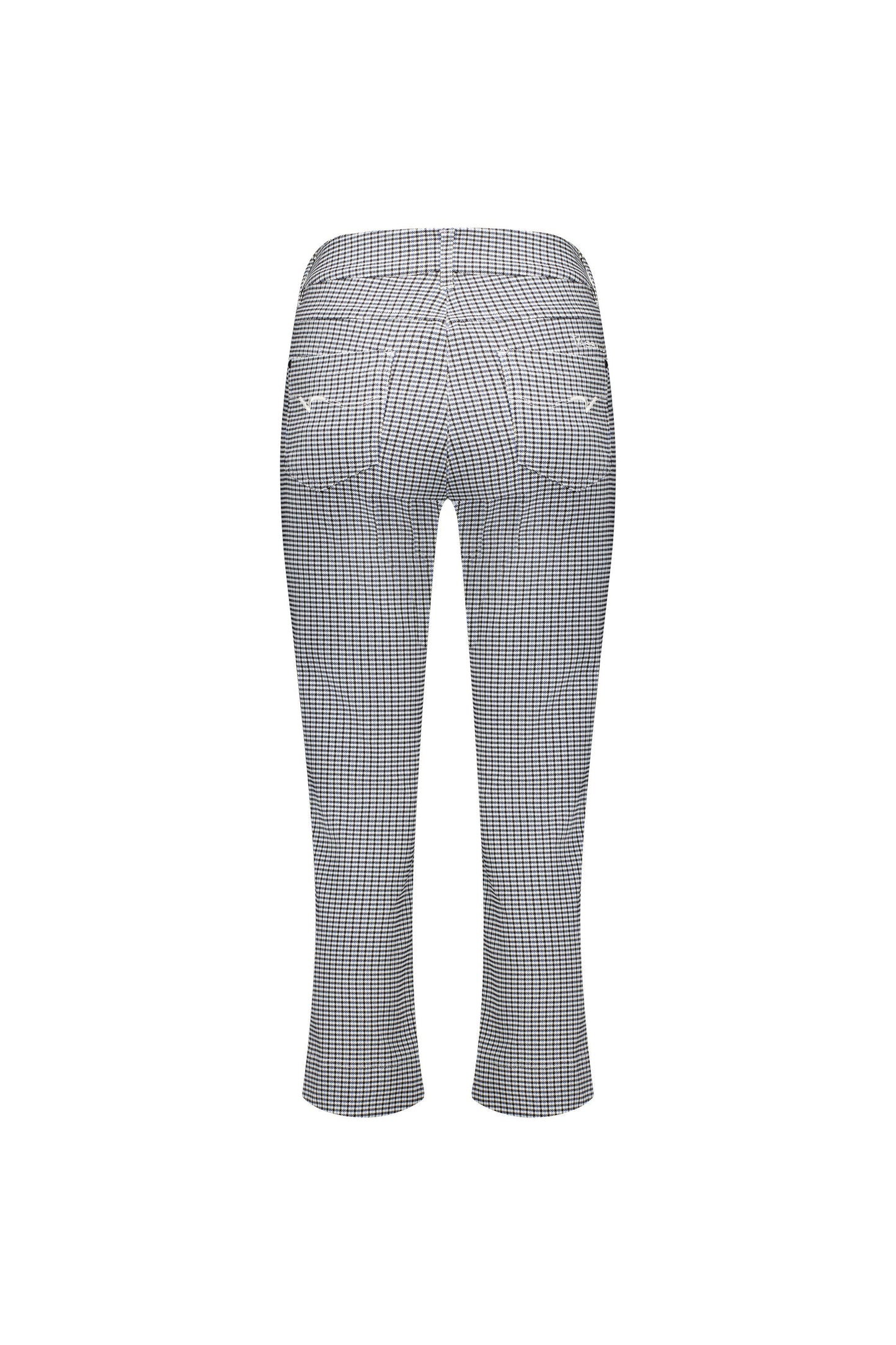 297 Check - Slim Leg 7/8 Pull On Pant with Full Elastic Waistband - Vassalli