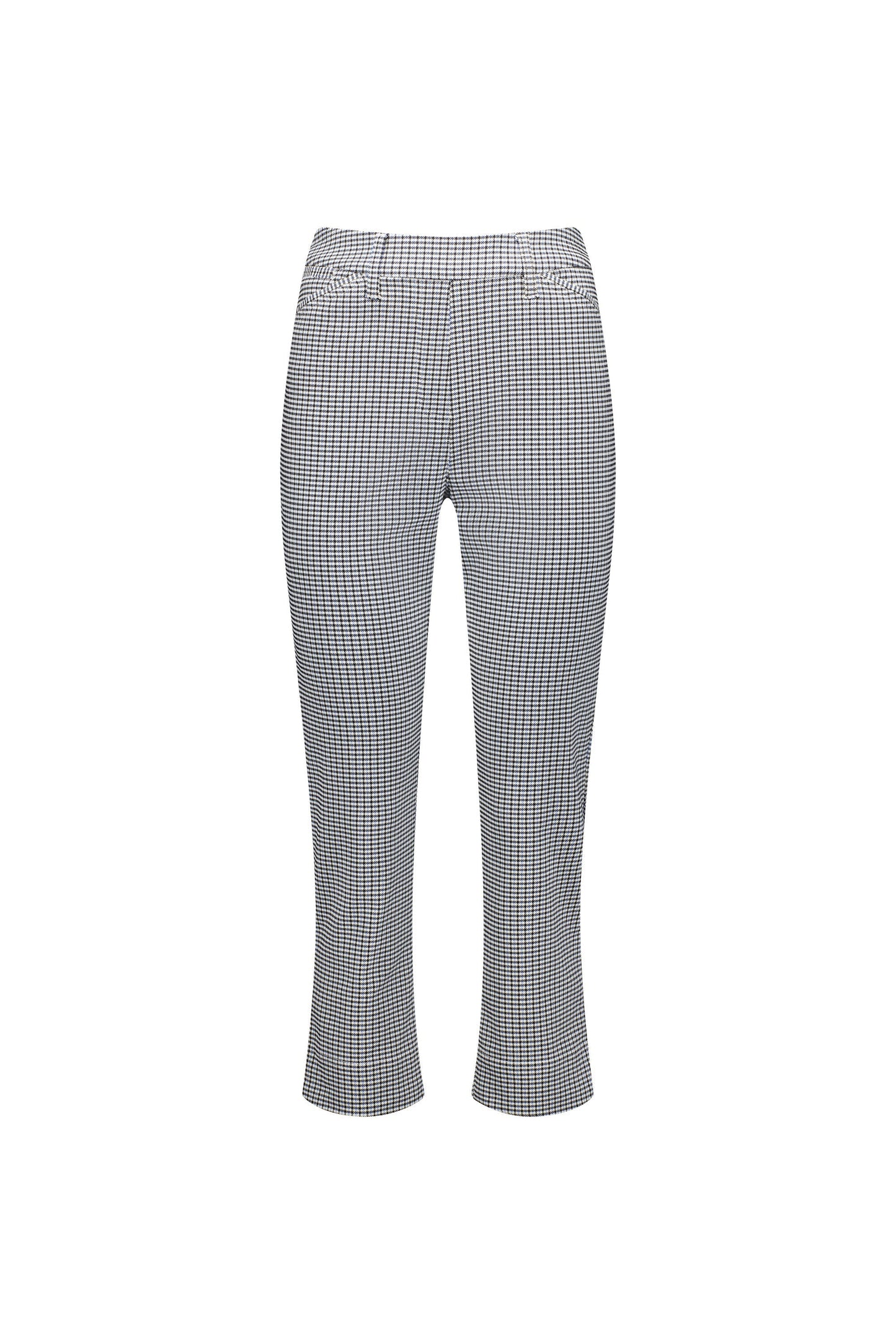 297 Check - Slim Leg 7/8 Pull On Pant with Full Elastic Waistband - Vassalli
