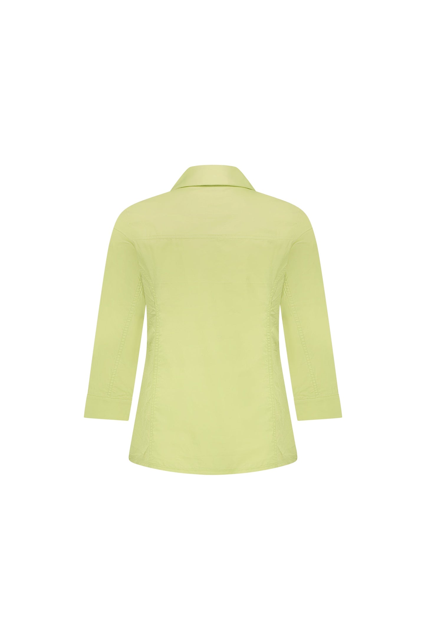 4032 Apple - Plain Button-Up Shirt with Rib Panels - Vassalli