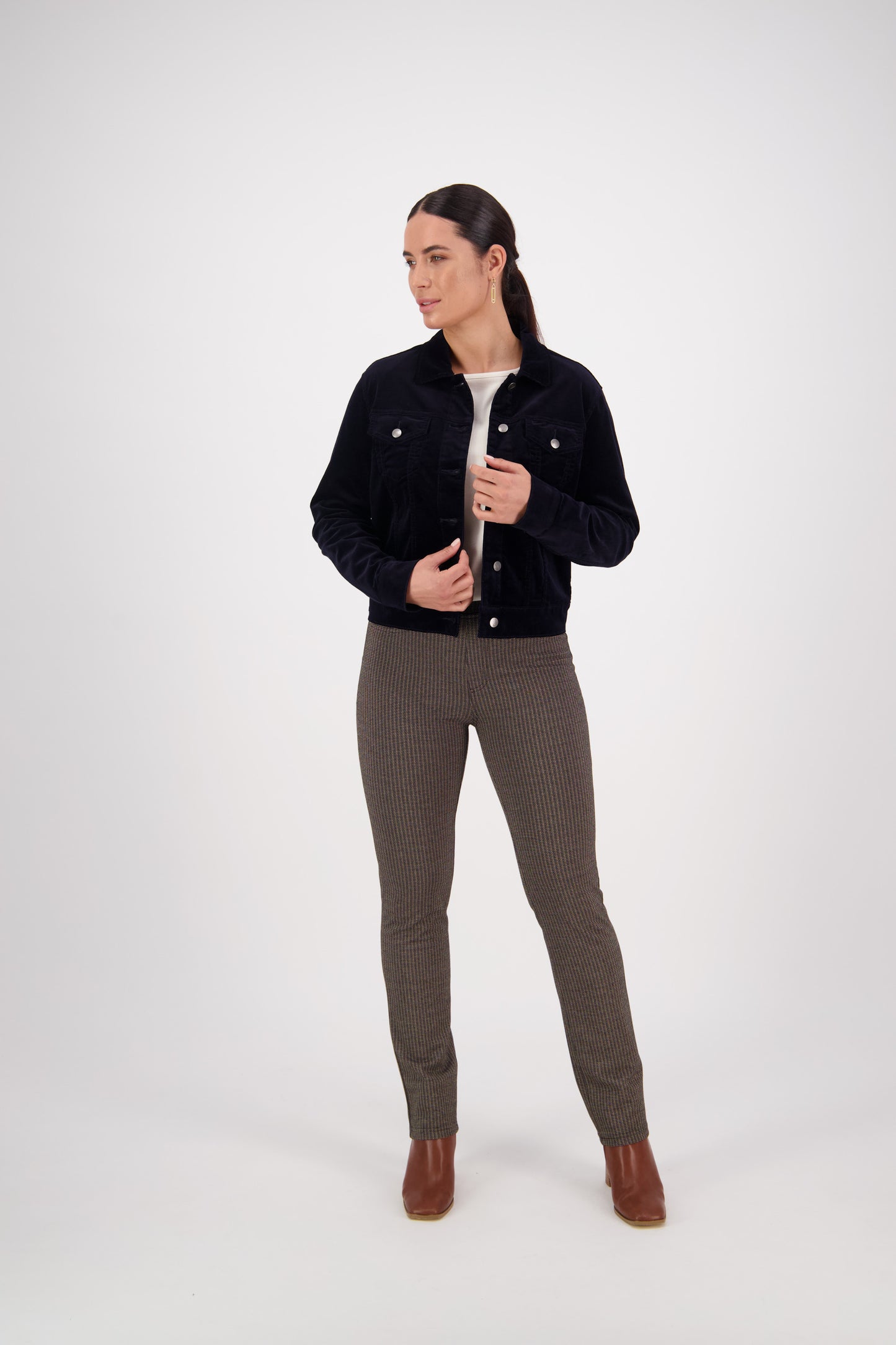 4051M Midnight - Pinwale Cord Denim Jacket - Vassalli