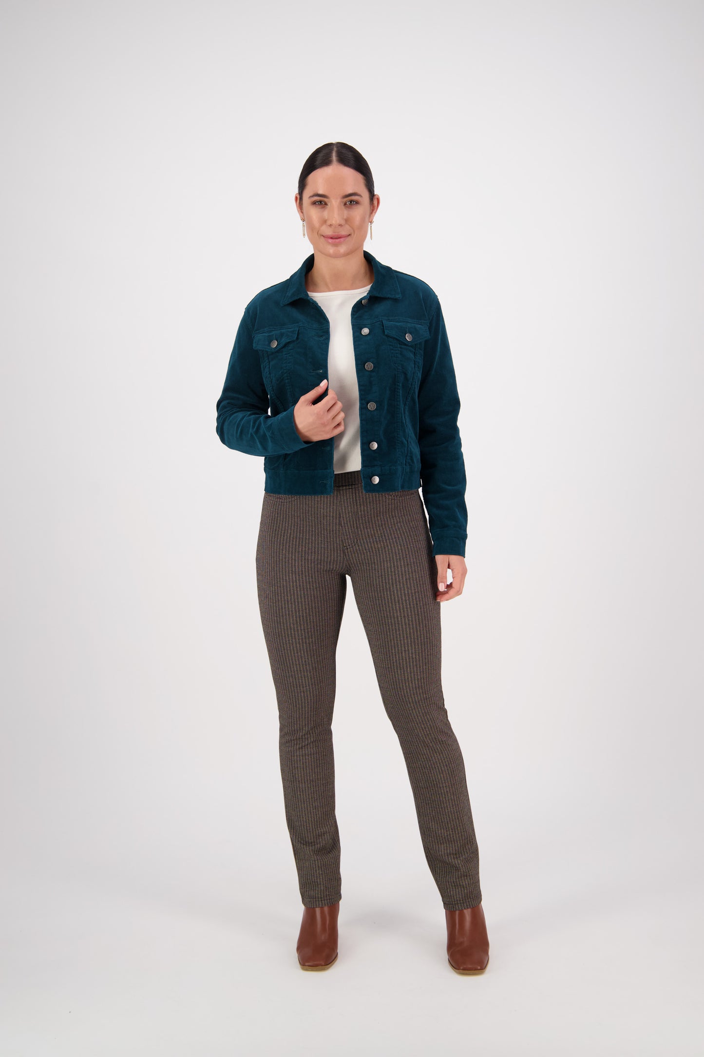 4051M Peacock - Pinwale Cord Denim Jacket - Vassalli