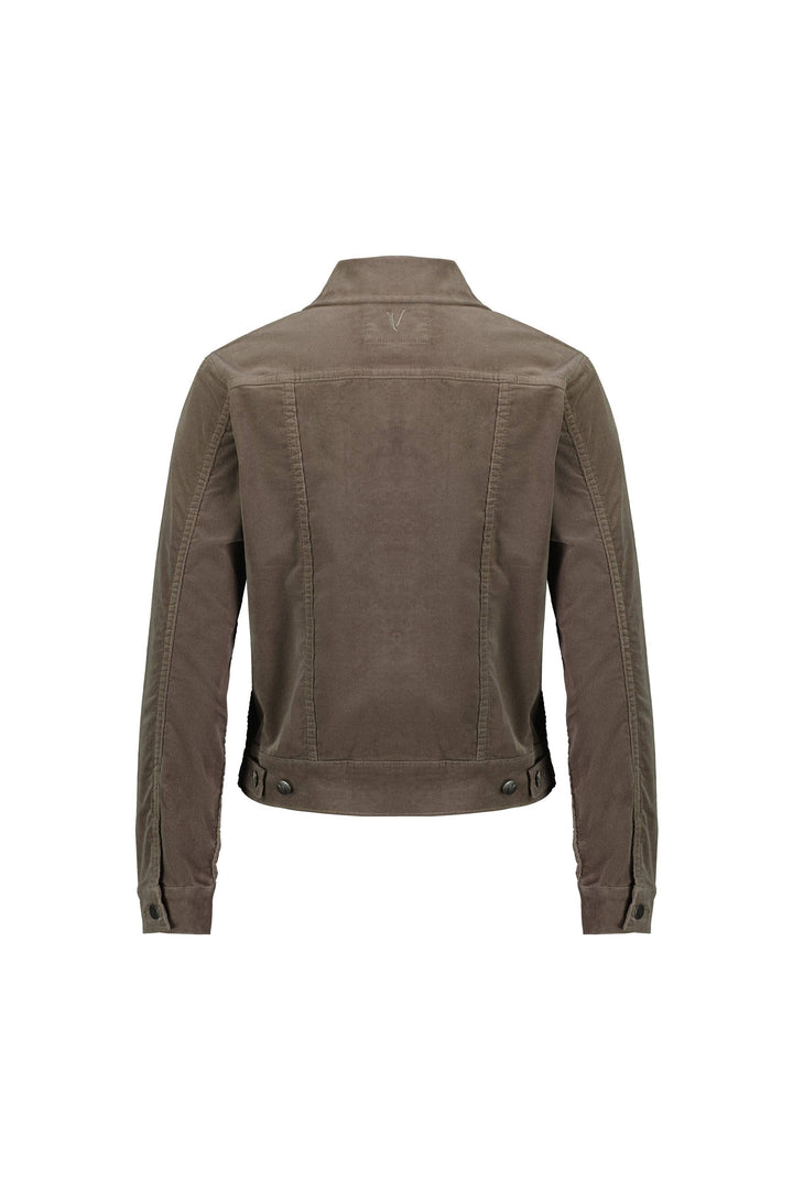 4051M Taupe - Pinwale Cord Denim Jacket - Vassalli