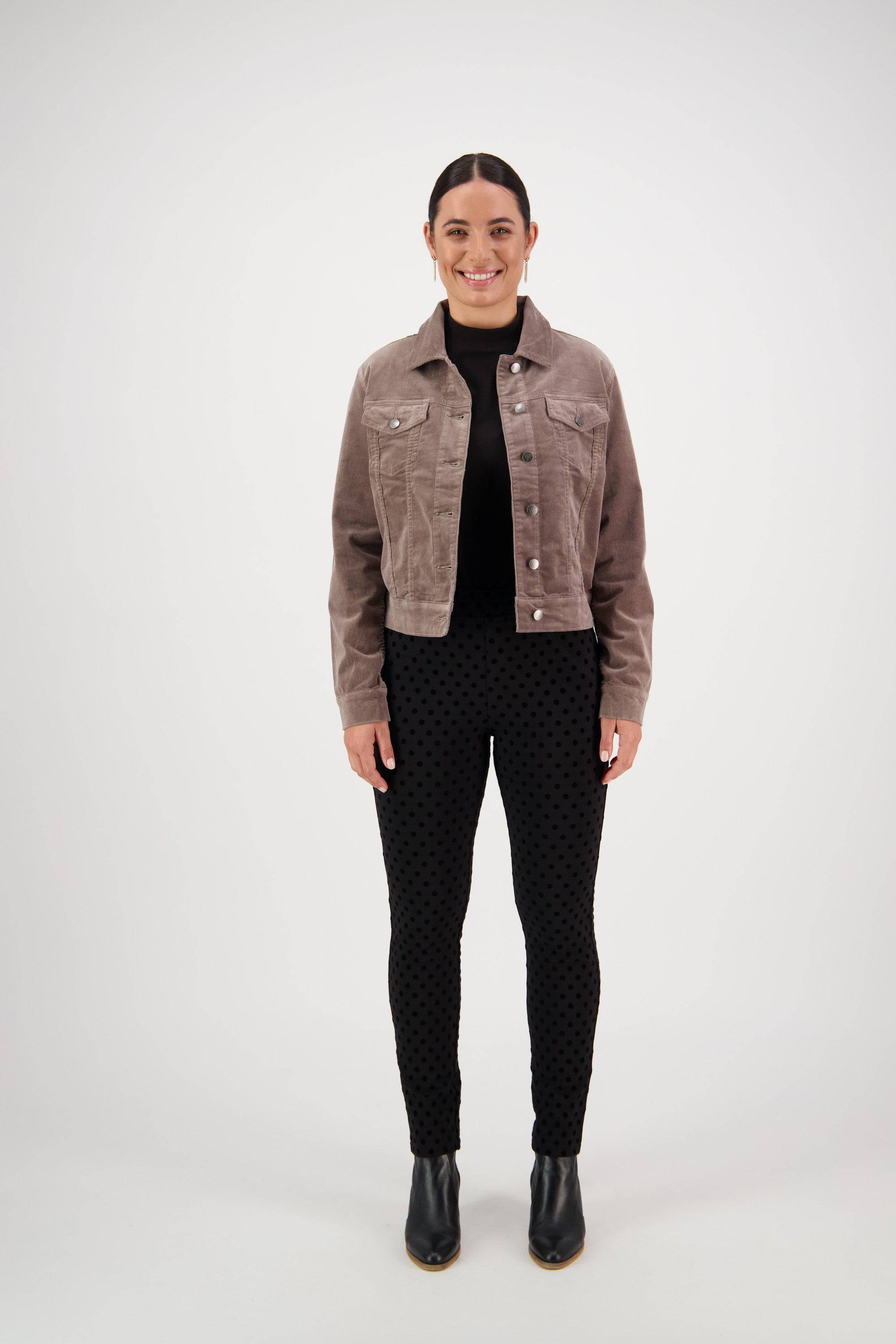 4051M Taupe - Pinwale Cord Denim Jacket – Vassalli | Corduroy Jacket Nz | Corduroy Jacket AU