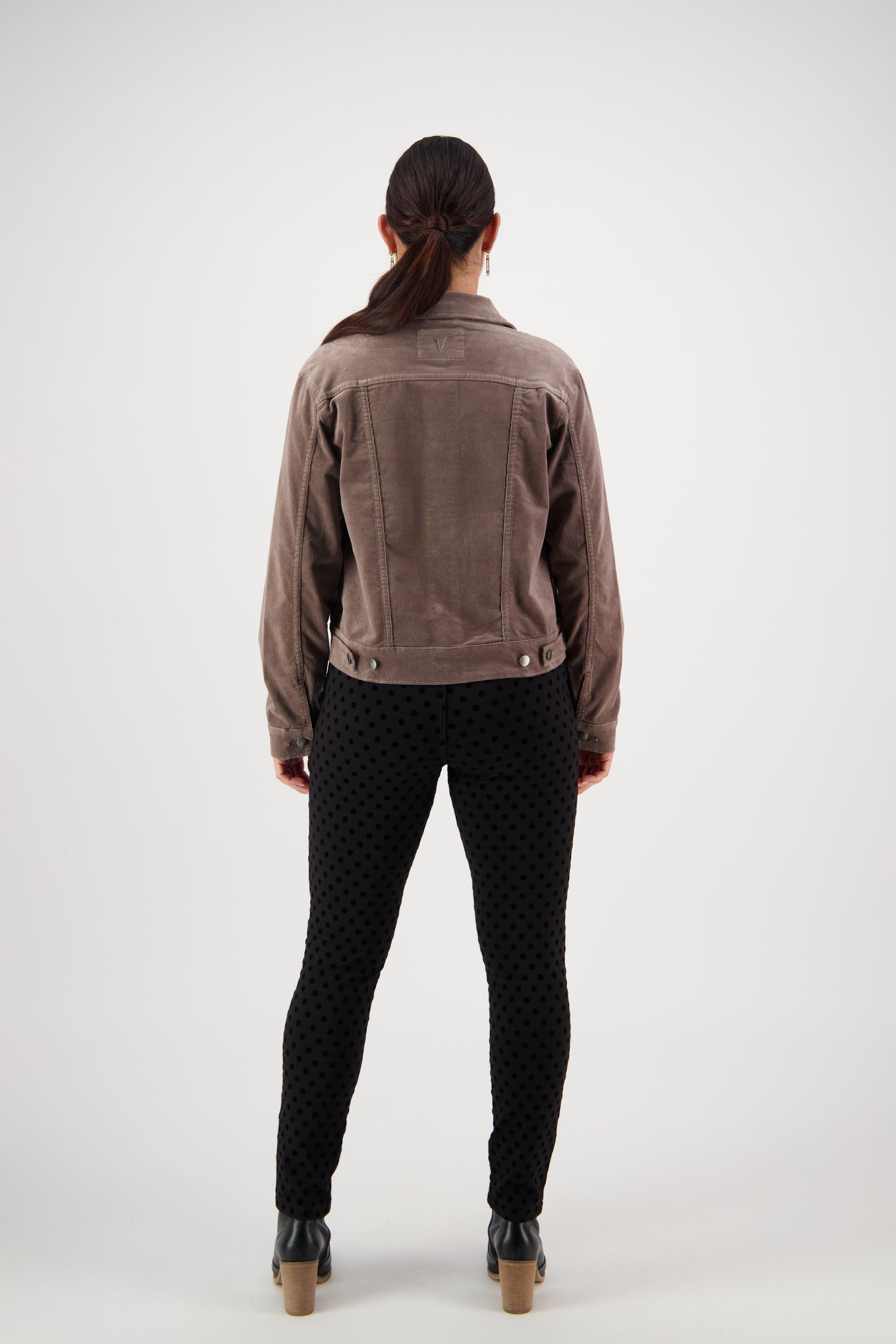 4051M Taupe - Pinwale Cord Denim Jacket - Vassalli