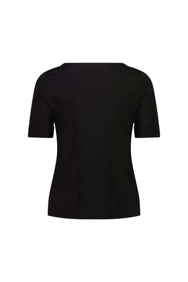 4262 Black - Boat Neck Top - Vassalli