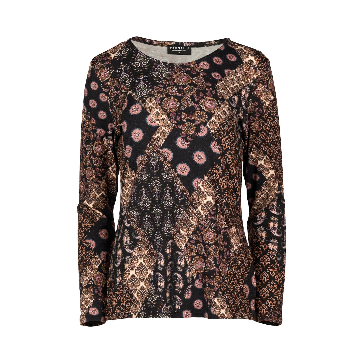 4310 Rhapsody - Long Sleeve Round Neck Top - Vassalli