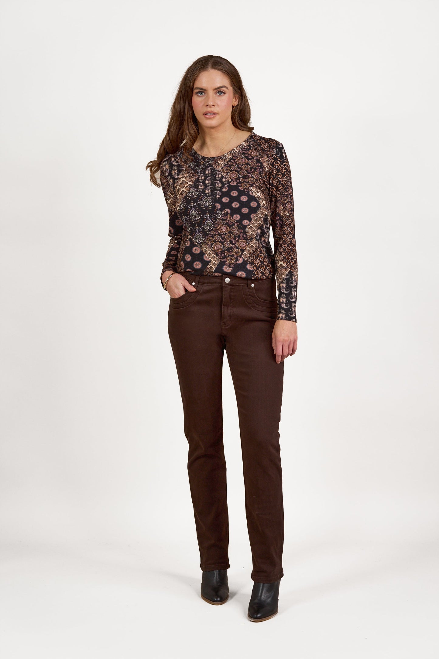 4310 Rhapsody - Long Sleeve Round Neck Top - Vassalli