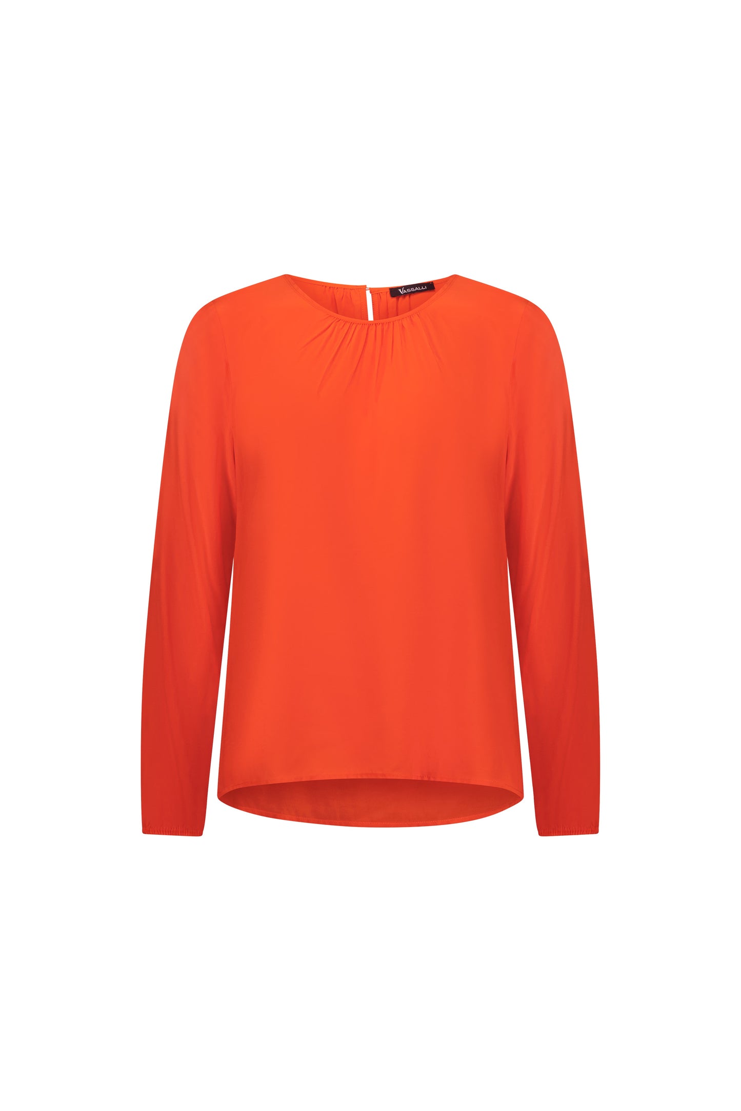4446 Sunset - Long Sleeve Top with Gathered Neckline - Vassalli