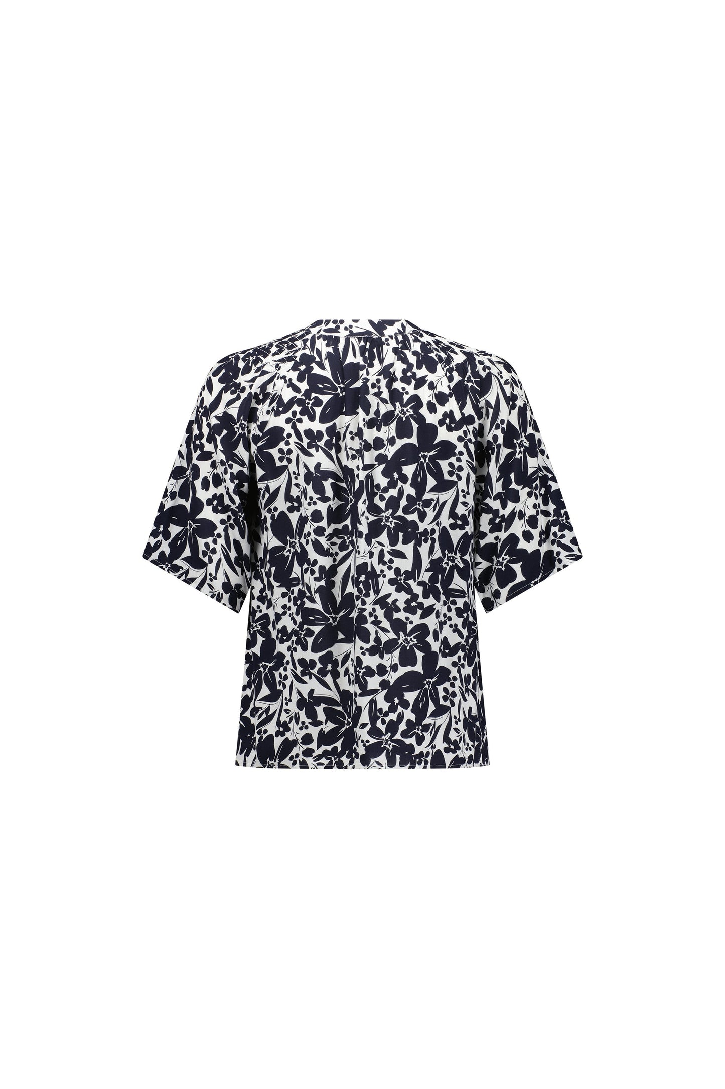 4447 Coco - Short Sleeve V Neck Top with Shirred Shoulders