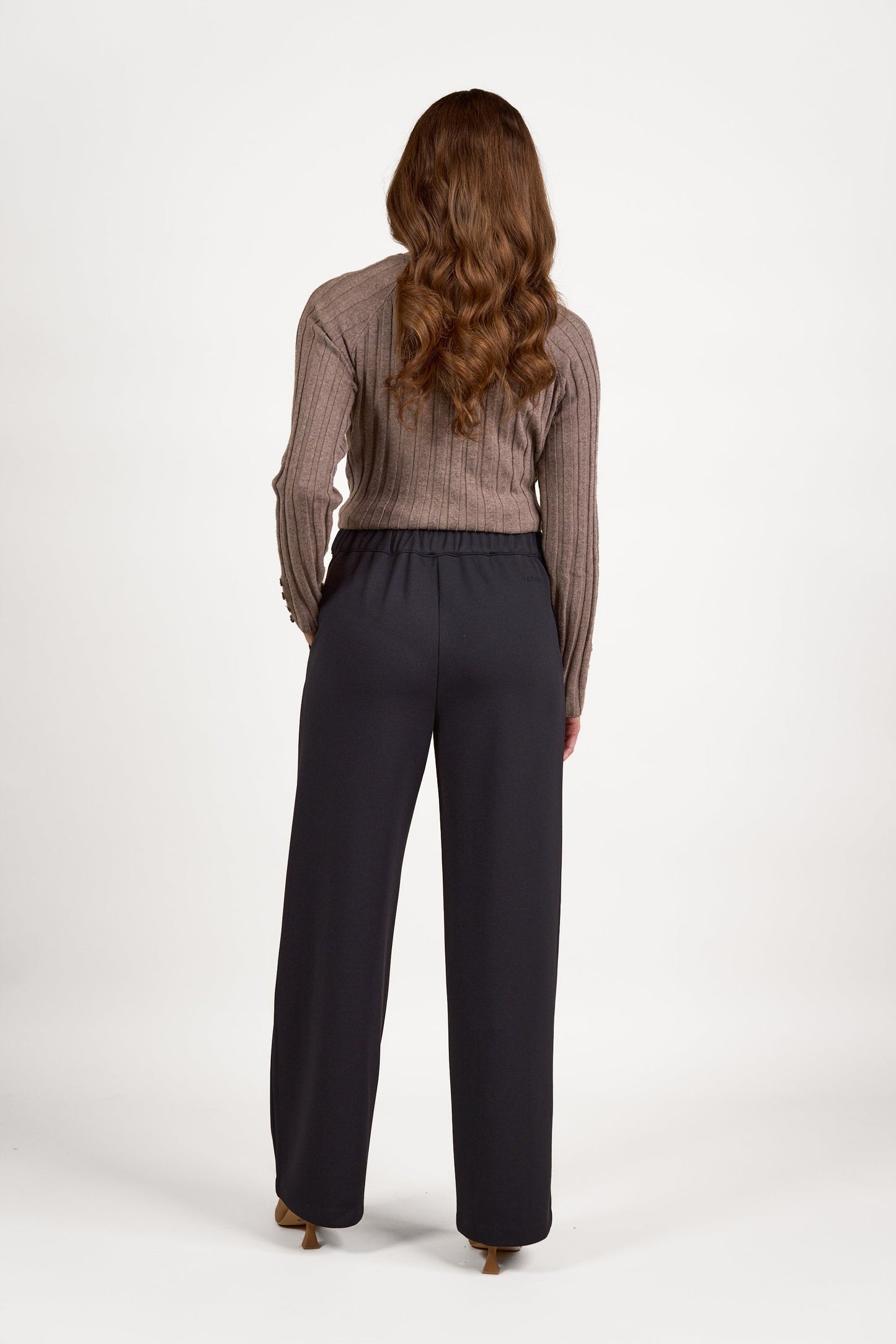 5030A Ink - Wide Leg Full Length Pull-On - Vassalli