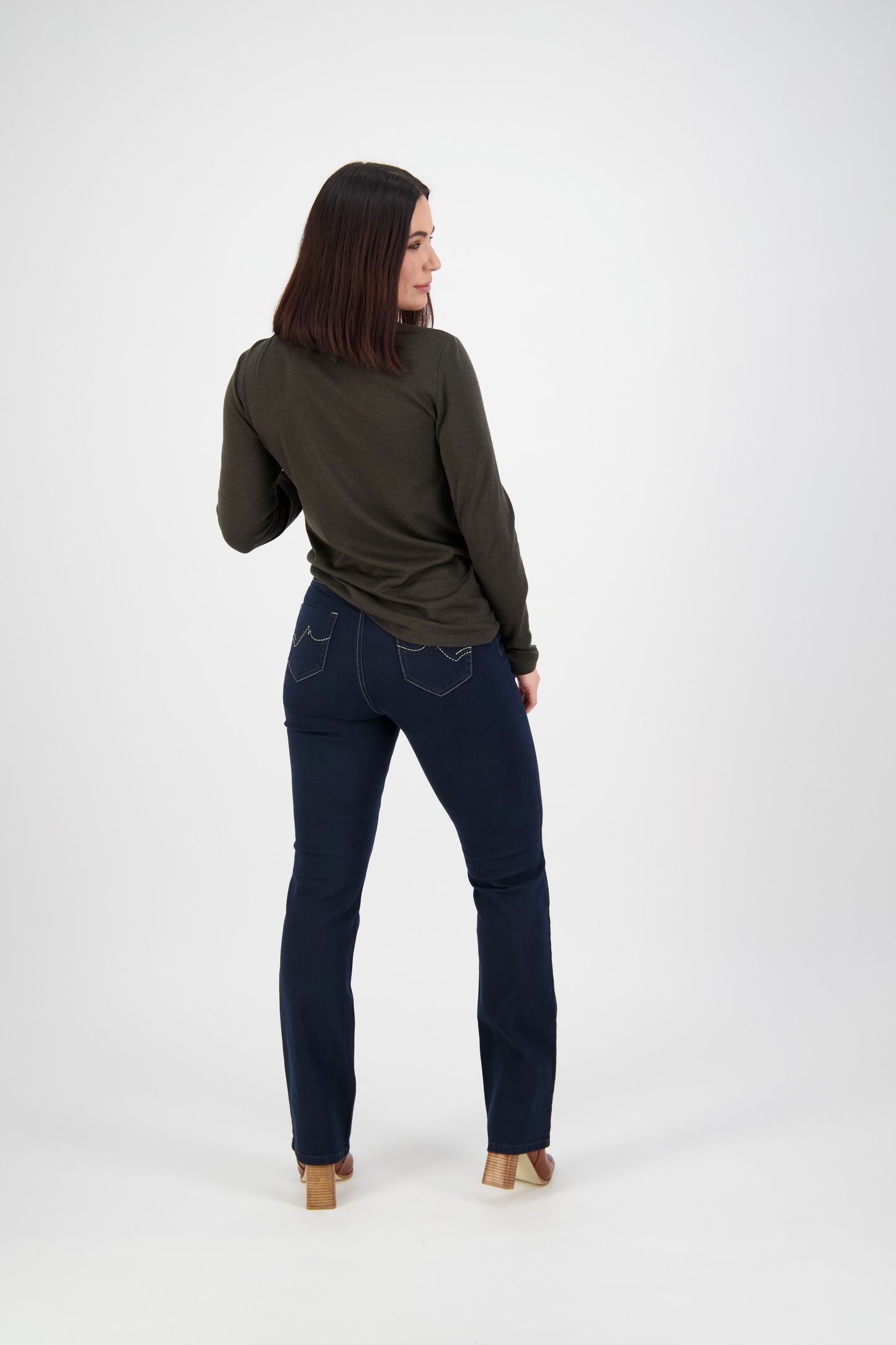 5557 Indigo Denim - Straight Leg Full Length Jean - Vassalli