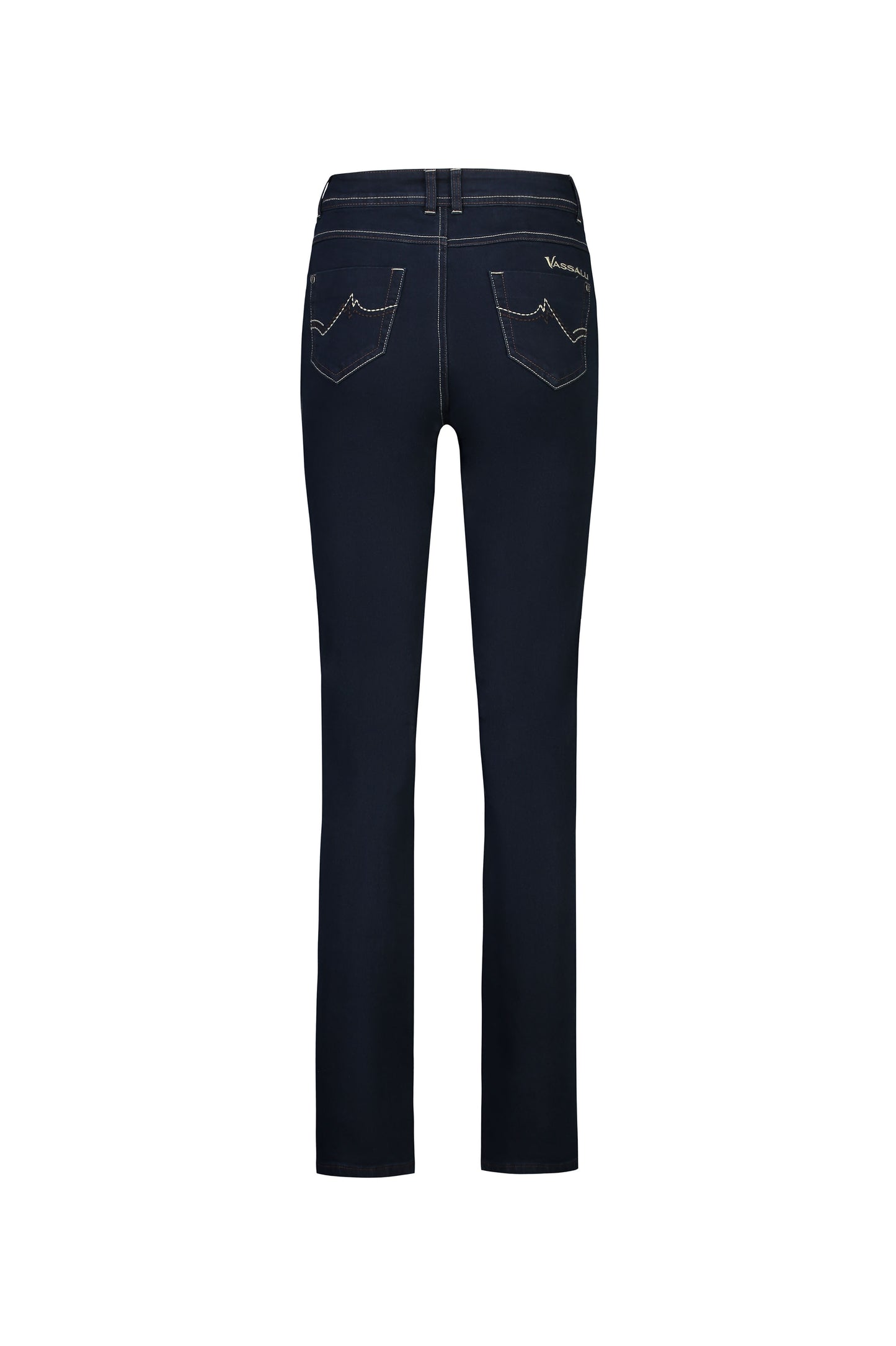 5557 Indigo Denim - Straight Leg Full Length Jean - Vassalli