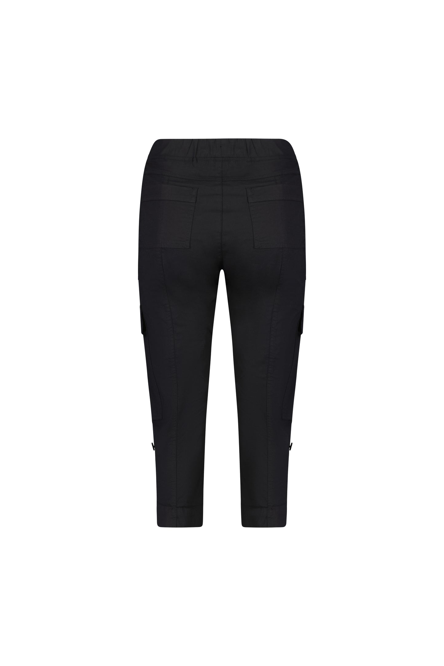 5710P Black - Poplin Pull On Cargo Pant - Vassalli