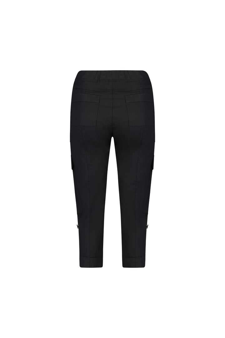 5710P Black - Poplin Pull-On Cargo Pant - Vassalli