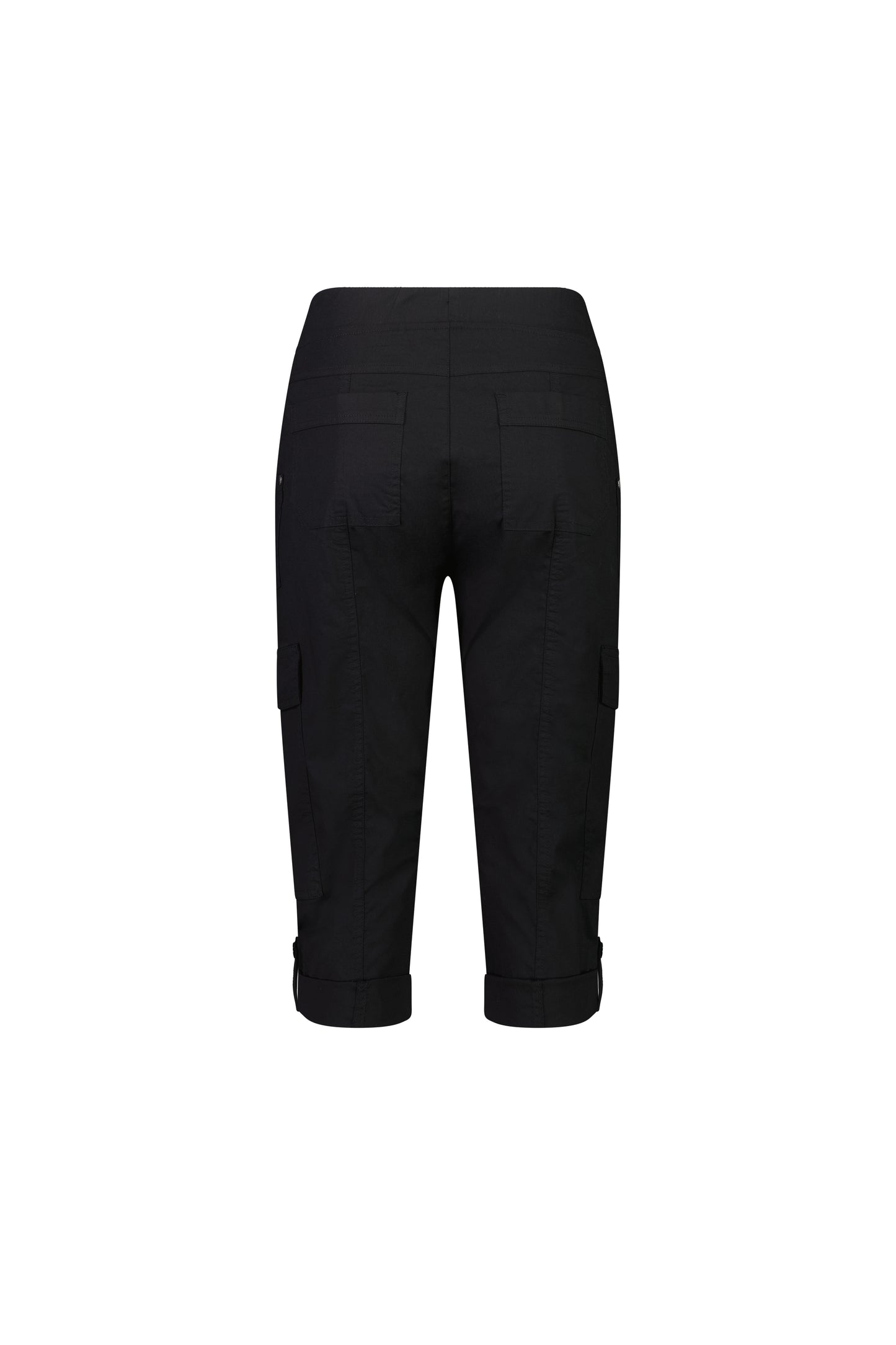 5710P Black - Poplin Pull On Cargo Pant - Vassalli