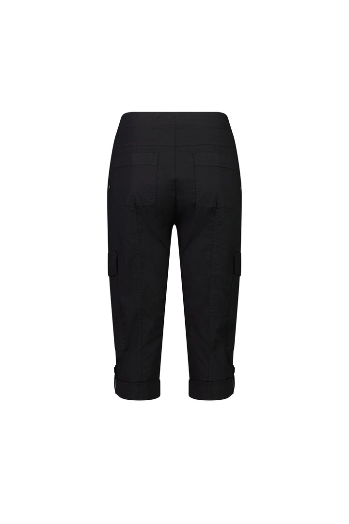 5710P Black - Poplin Pull-On Cargo Pant - Vassalli