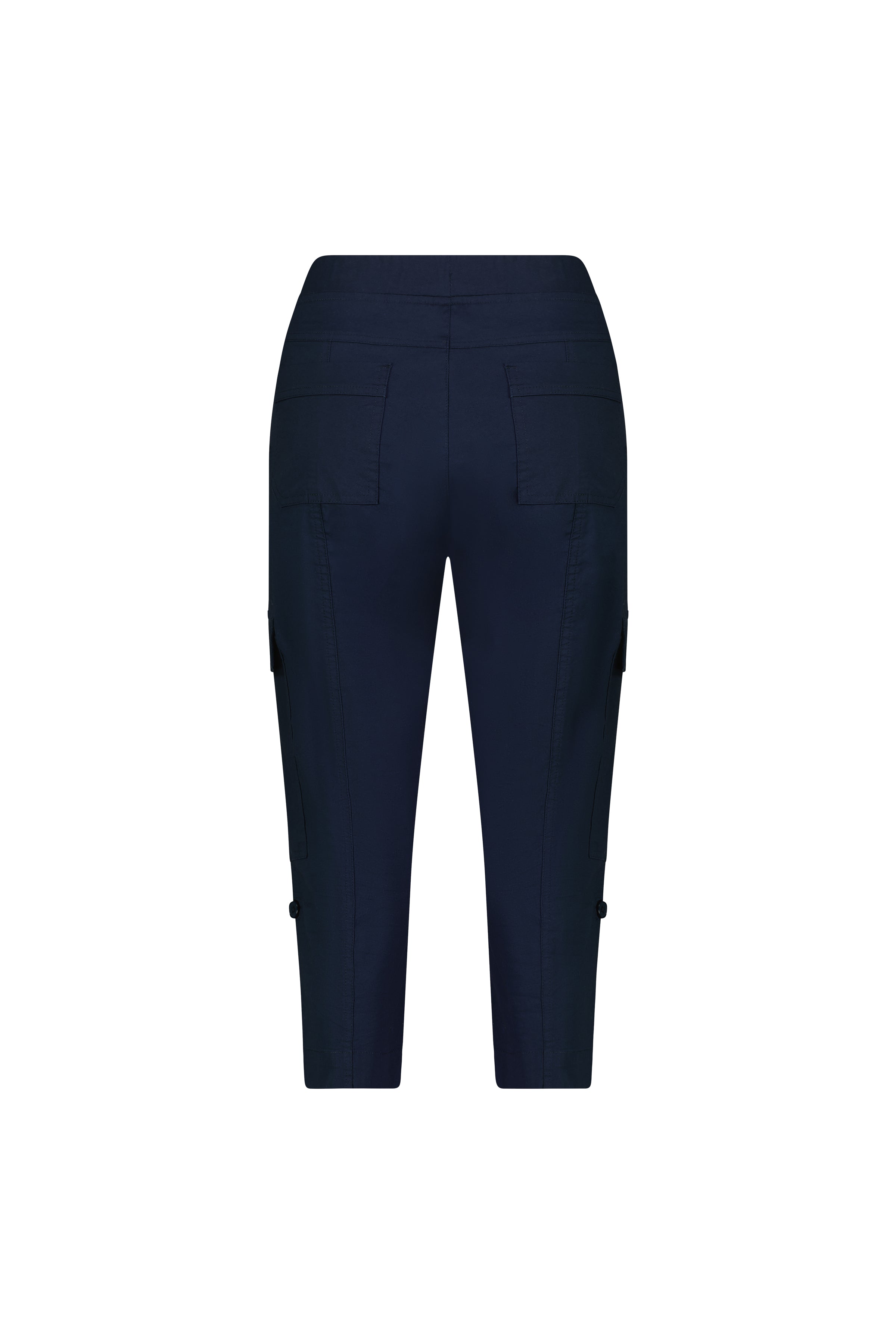 5710P Navy - Poplin Pull-On Cargo Pant - Vassalli