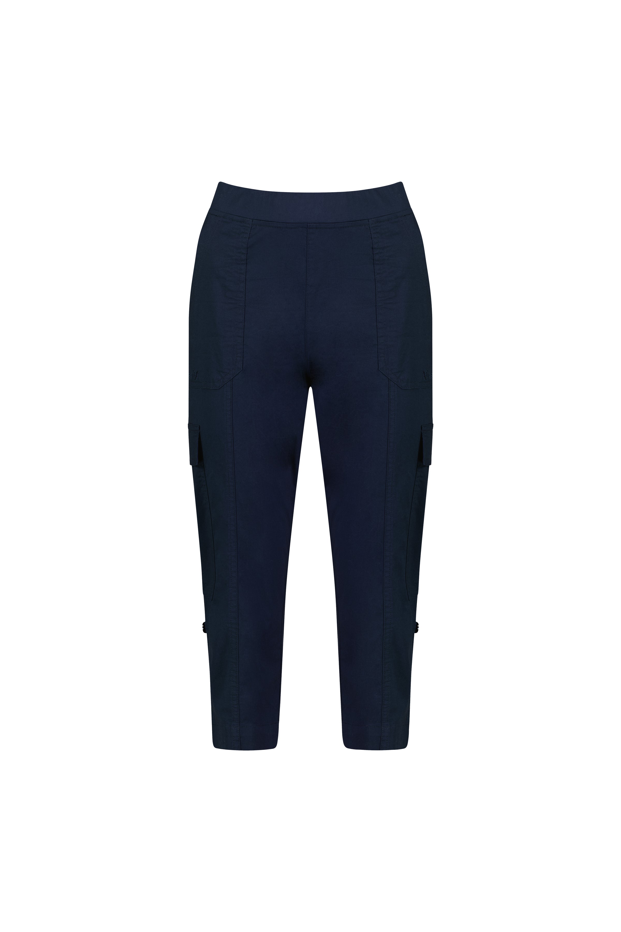 5710P Navy - Poplin Pull-On Cargo Pant - Vassalli